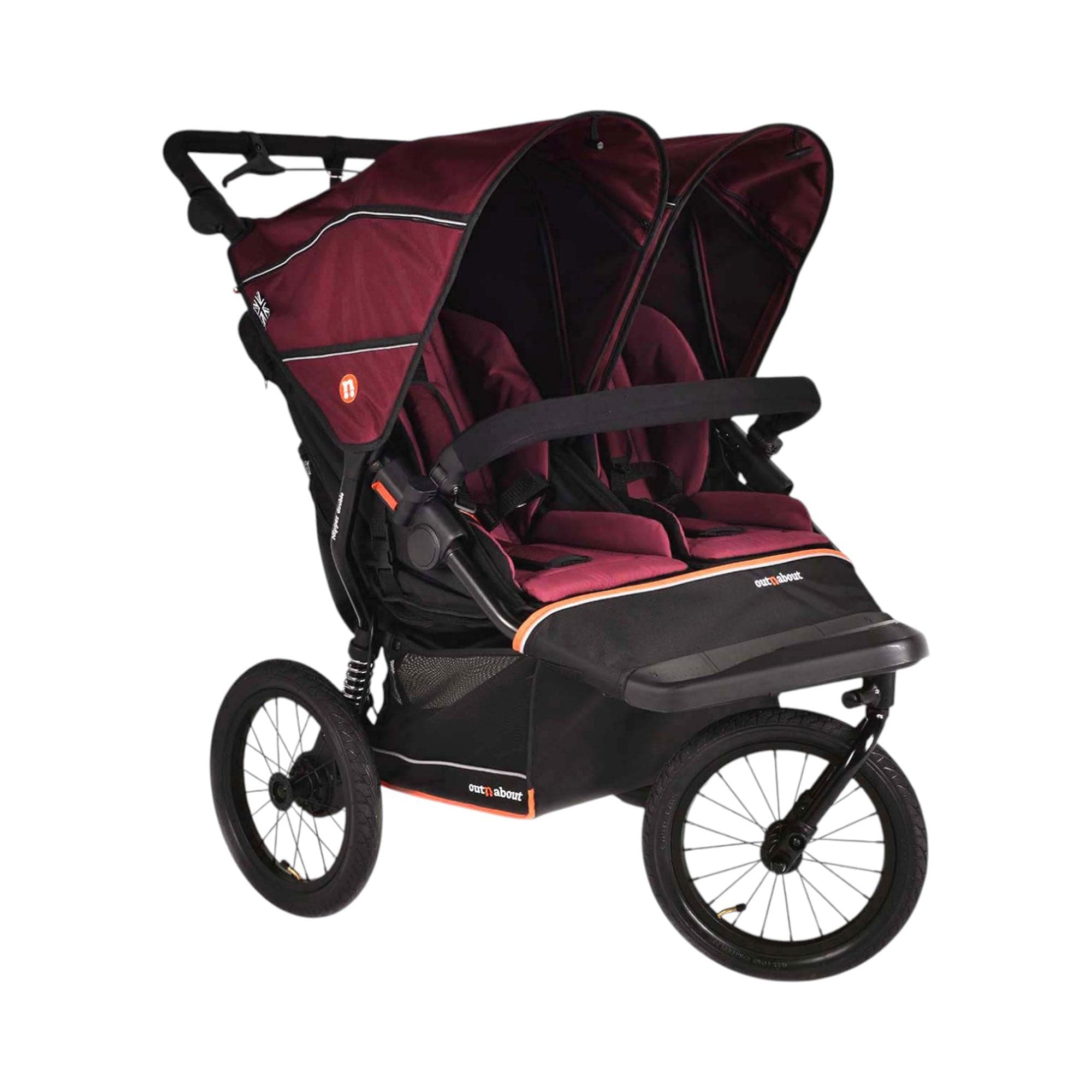 Out n About double buggies Out n About Nipper Double V6 Plus - Brambleberry Red ONANIP-02BDYV6+