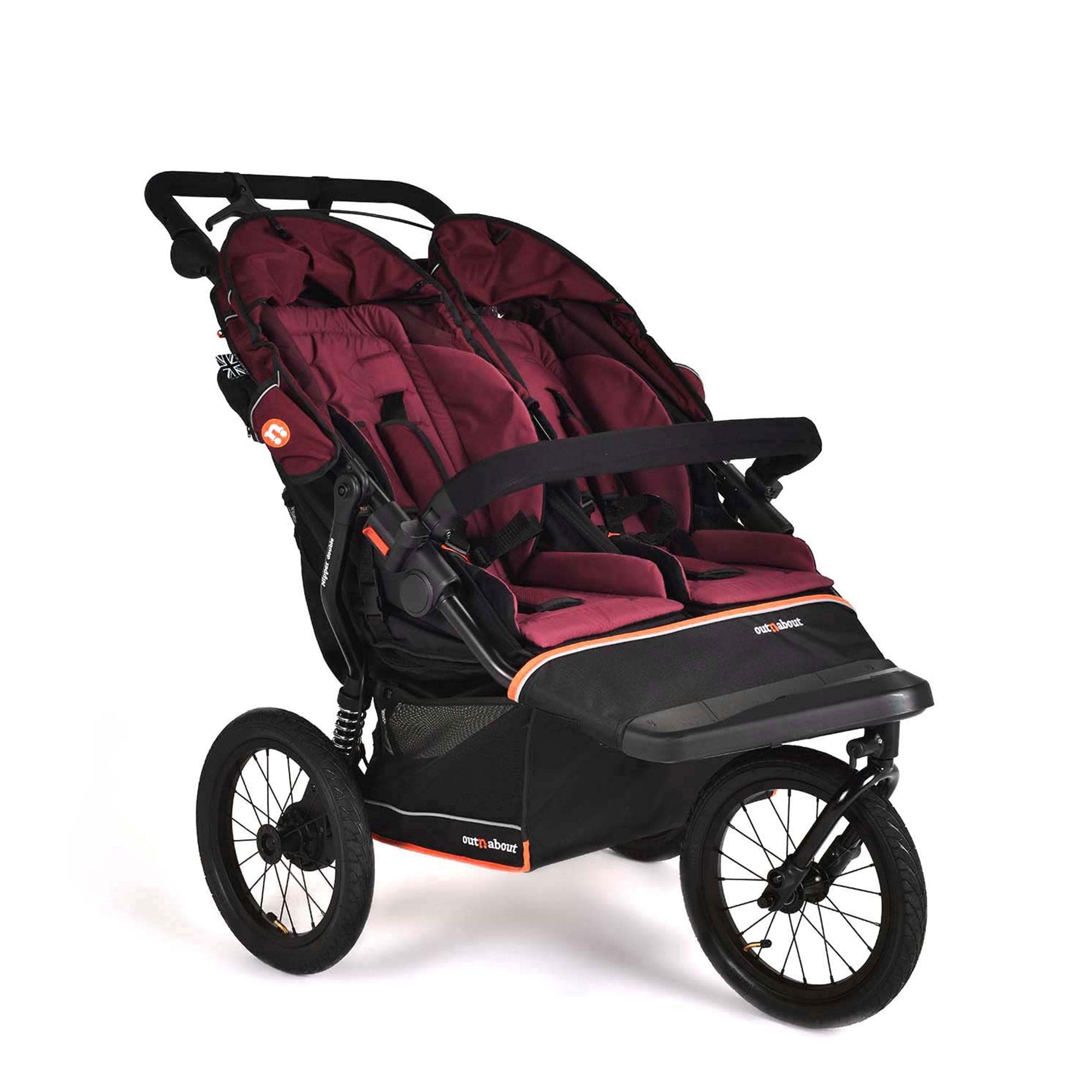 Out n About double buggies Out n About Nipper Double V6 Plus - Brambleberry Red ONANIP-02BDYV6+