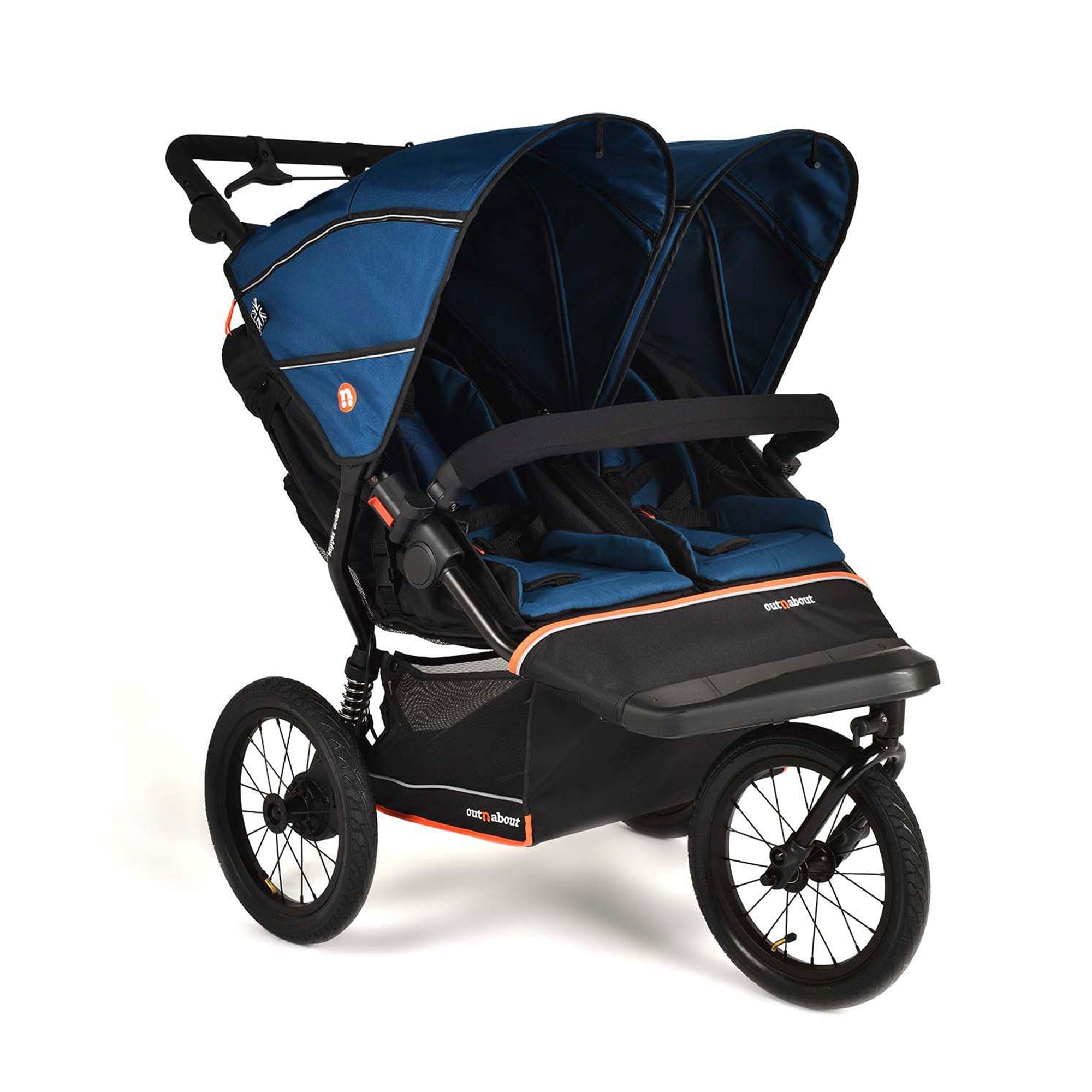 Out n About double buggies Out n About Nipper Double V6 Plus - Highland Blue ONANIP-02BLUV6+