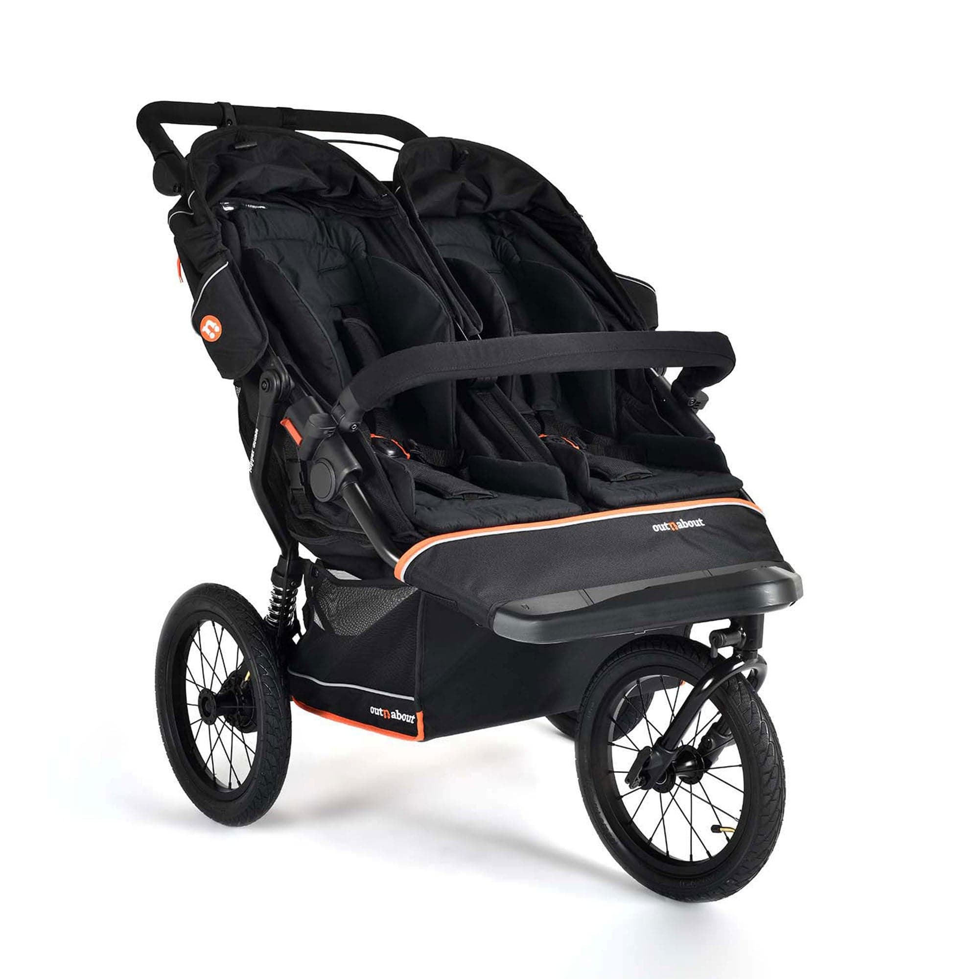 Out n About double buggies Out n About Nipper Double V6 Plus - Summit Black ONANIP-02SBV6+