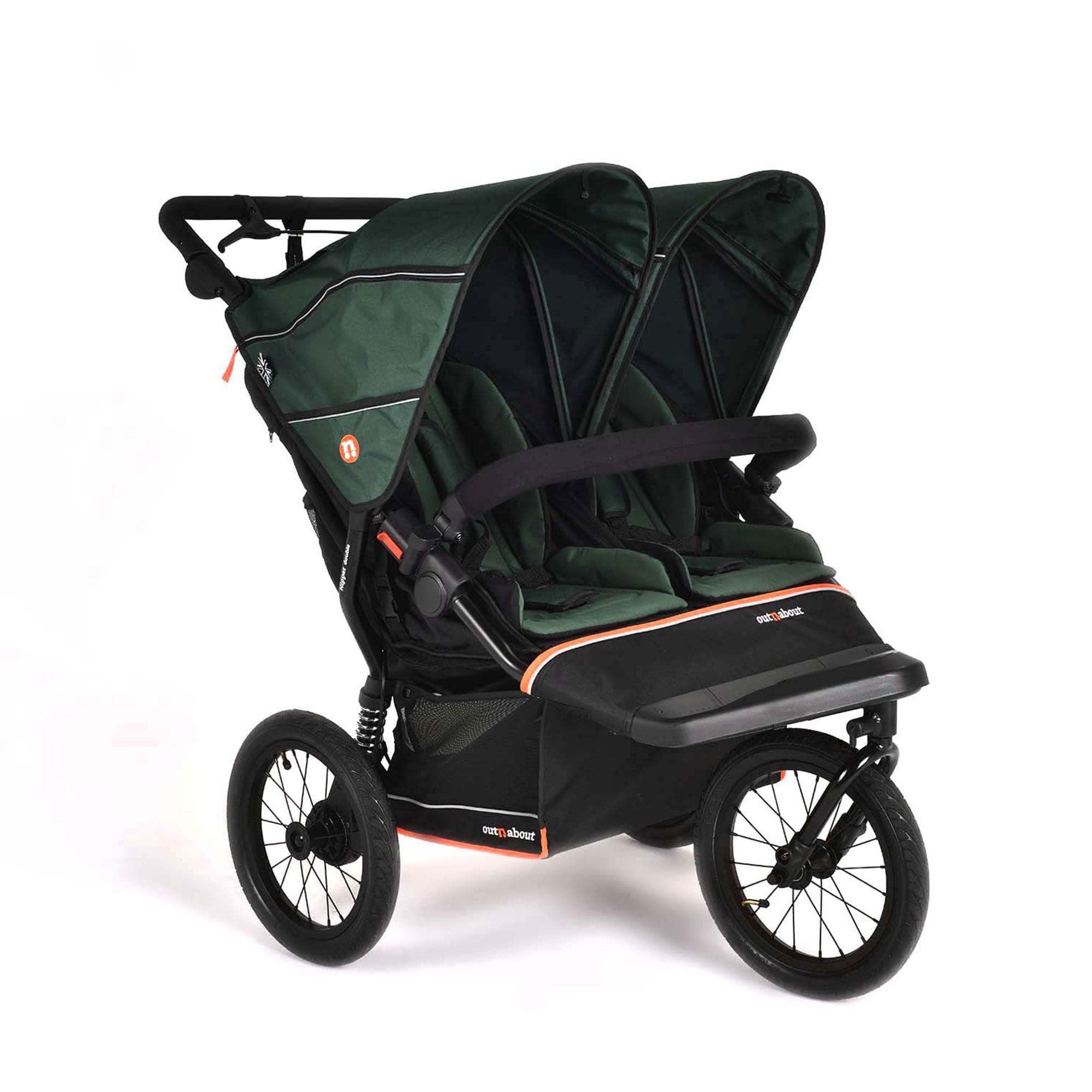 Out n About double buggies Out n About Nipper Double V6 Plus - Sycamore Green ONANIP-02GRNV6+