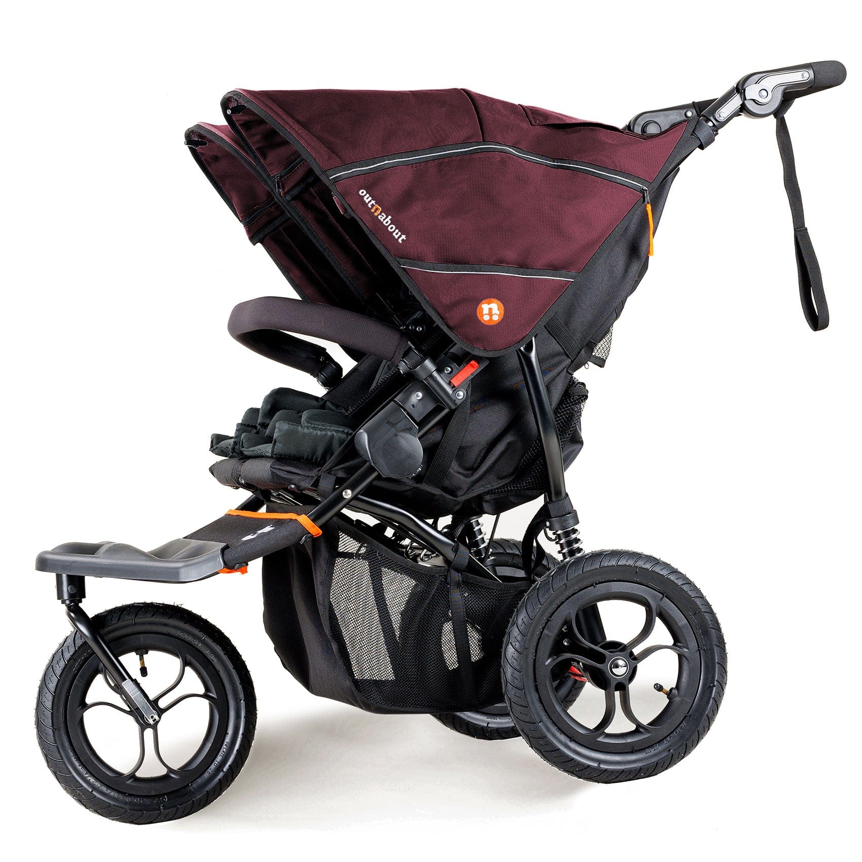 Out n About double buggies Out n About Double Nipper V5 - Brambleberry Red NIP-02BDYv5