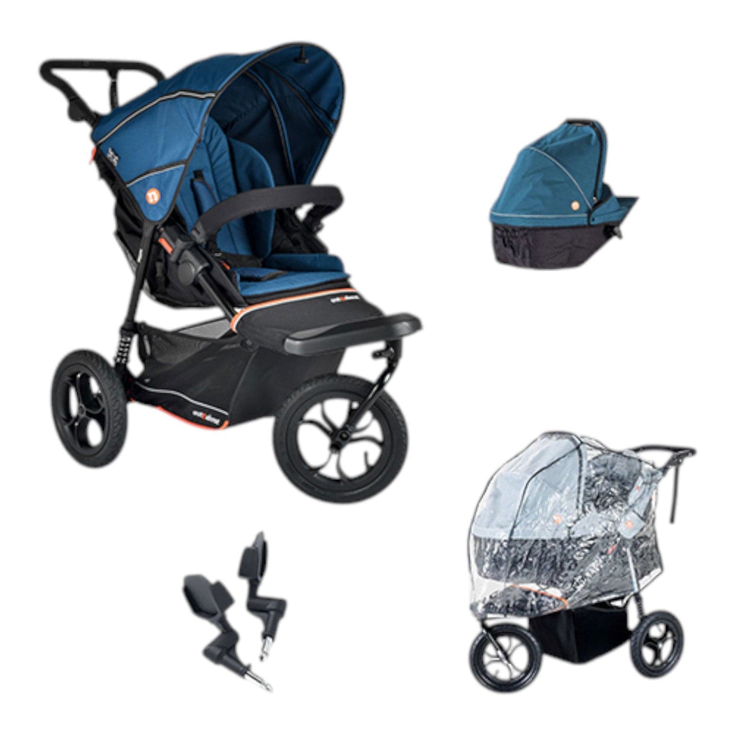 Out n About pushchairs & buggies Out n About Nipper V6 Newborn Bundle - Highland Blue 21047-HYL-BLU