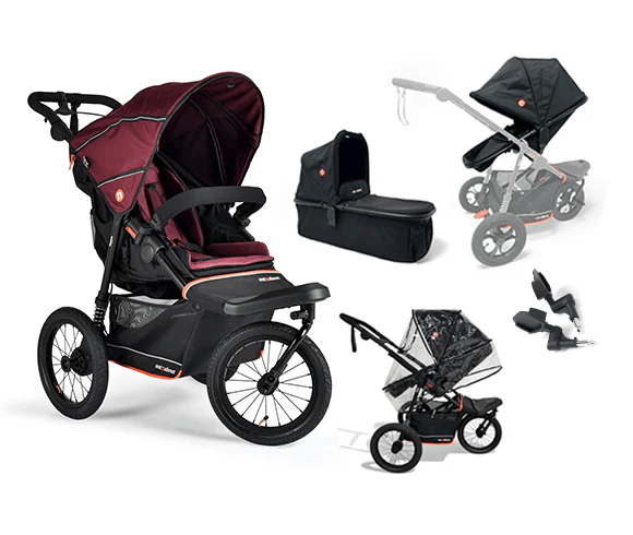 Out n About pushchairs & buggies Out n About Nipper V6 Plus Switch Newborn Bundle - Brambleberry Red ONANIP-01SWHBUNV6-BDY+