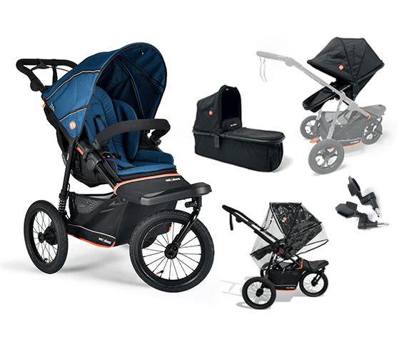 Out n About pushchairs & buggies Out n About Nipper V6 Plus Switch Newborn Bundle - Highland Blue ONANIP-01SWHBUNV6-BLU+