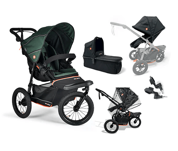 Out n About pushchairs & buggies Out n About Nipper V6 Plus Switch Newborn Bundle - Sycamore Green ONANIP-01SWHBUNV6-GRN+