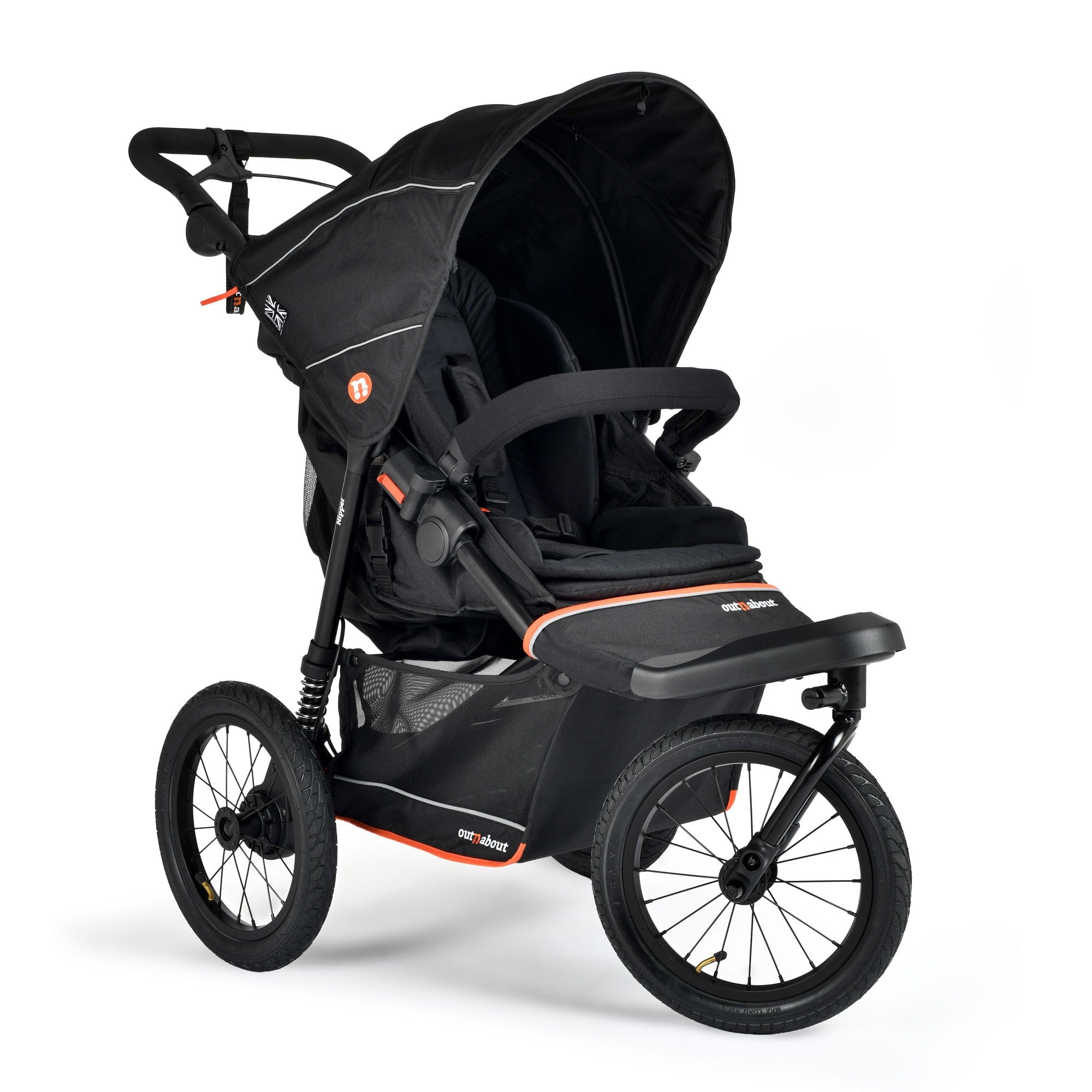 Out n About pushchairs & buggies Out n About Nipper Single V6 Plus - Summit Black ONANIP-01SBV6+