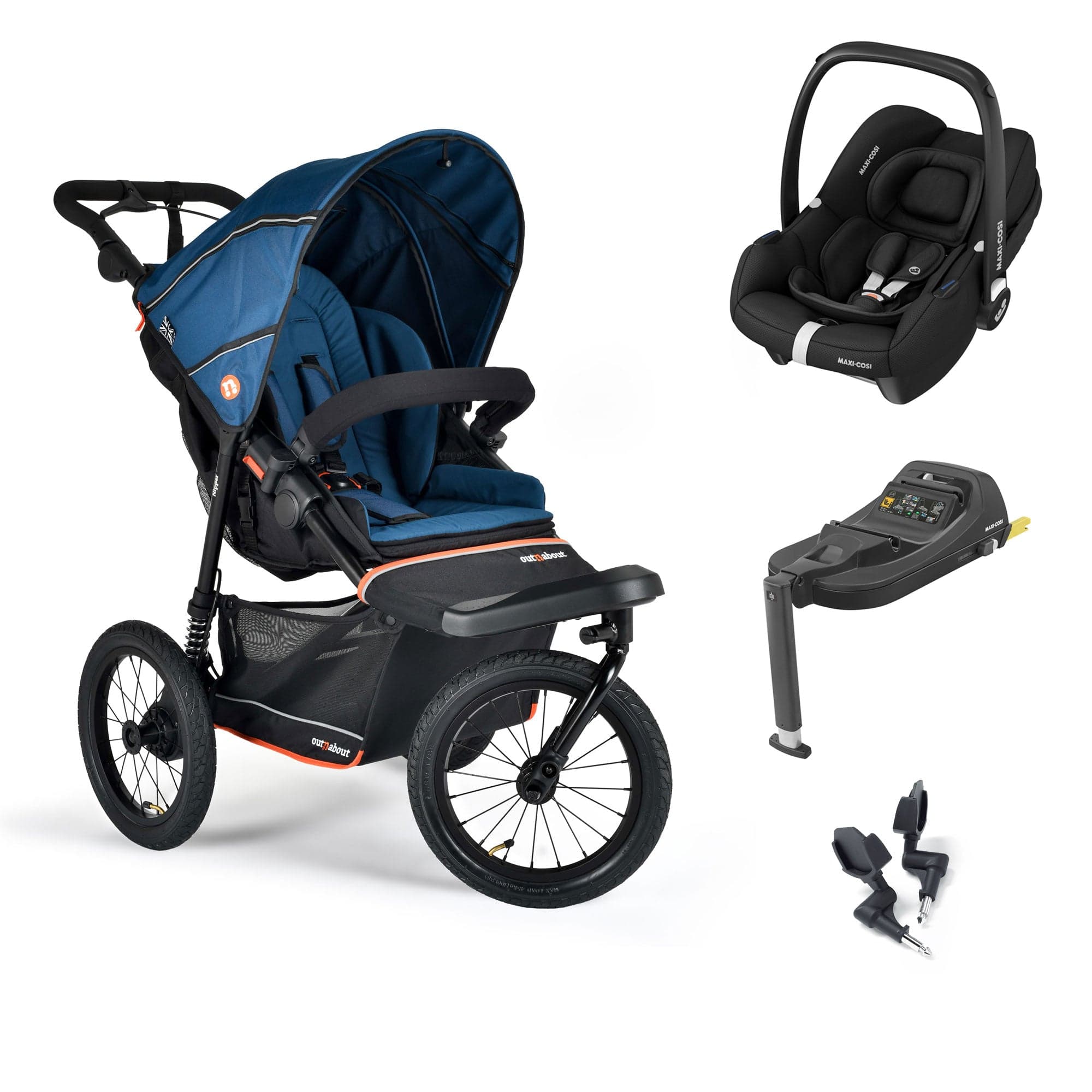 Out n About travel systems Out n About Nipper V6 Plus Travel System - Highland Blue 21331-MC-CAB-HB
