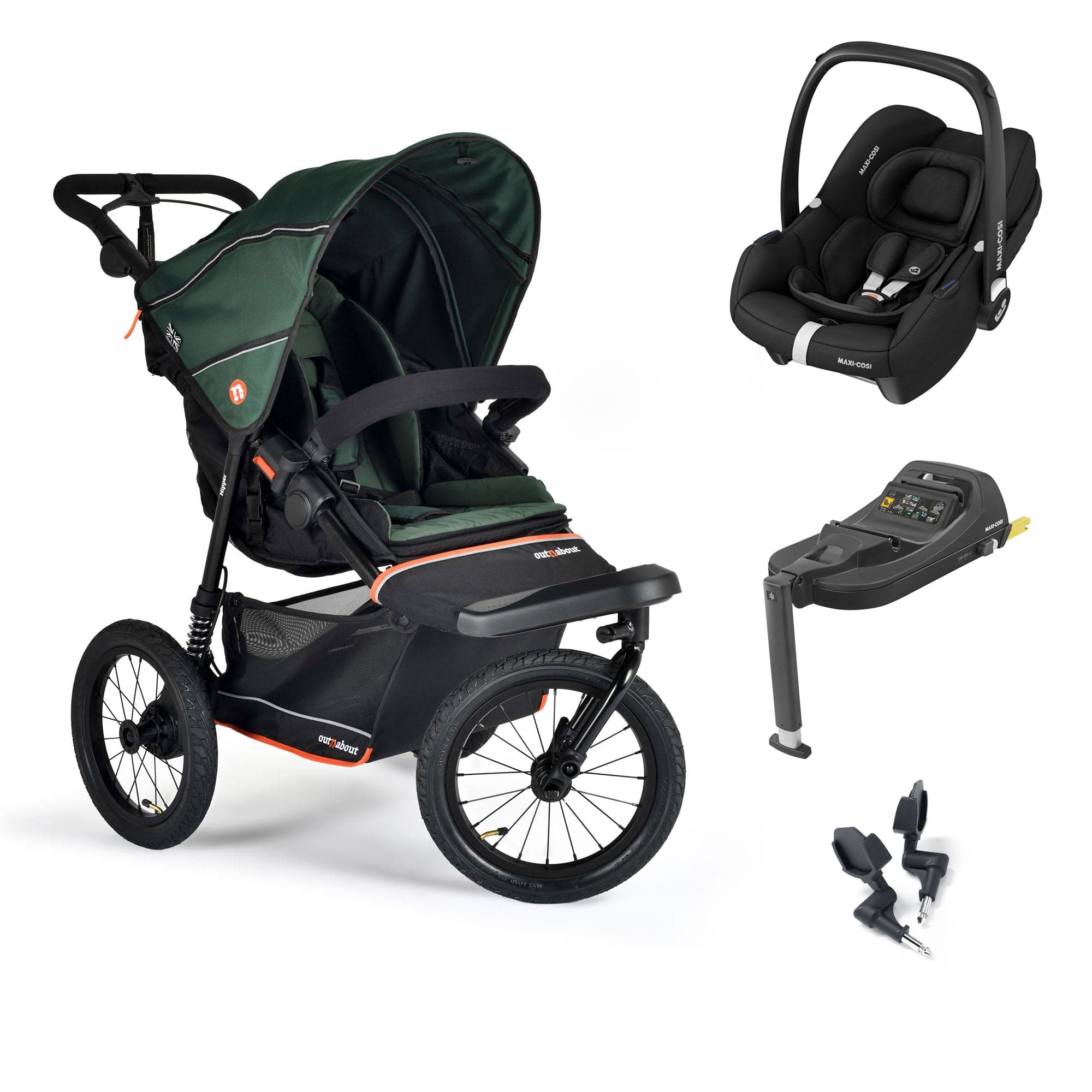 Out n About travel systems Out n About Nipper V6 Plus Travel System - Sycamore Green 21331-MC-CAB-SG