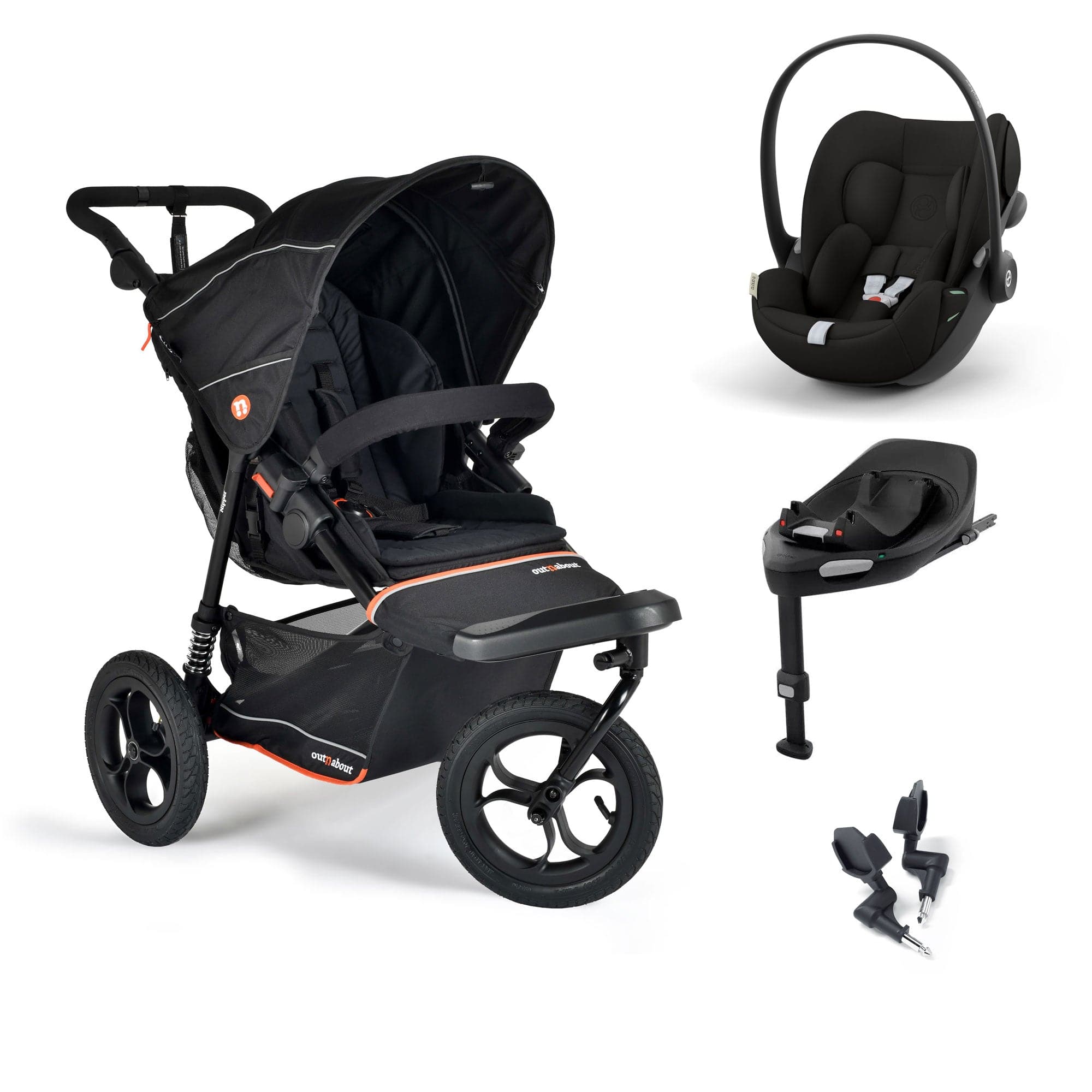 Out n About travel systems Out n About Nipper V6 Travel System - Summit Black 21321-CY-CLD-SB