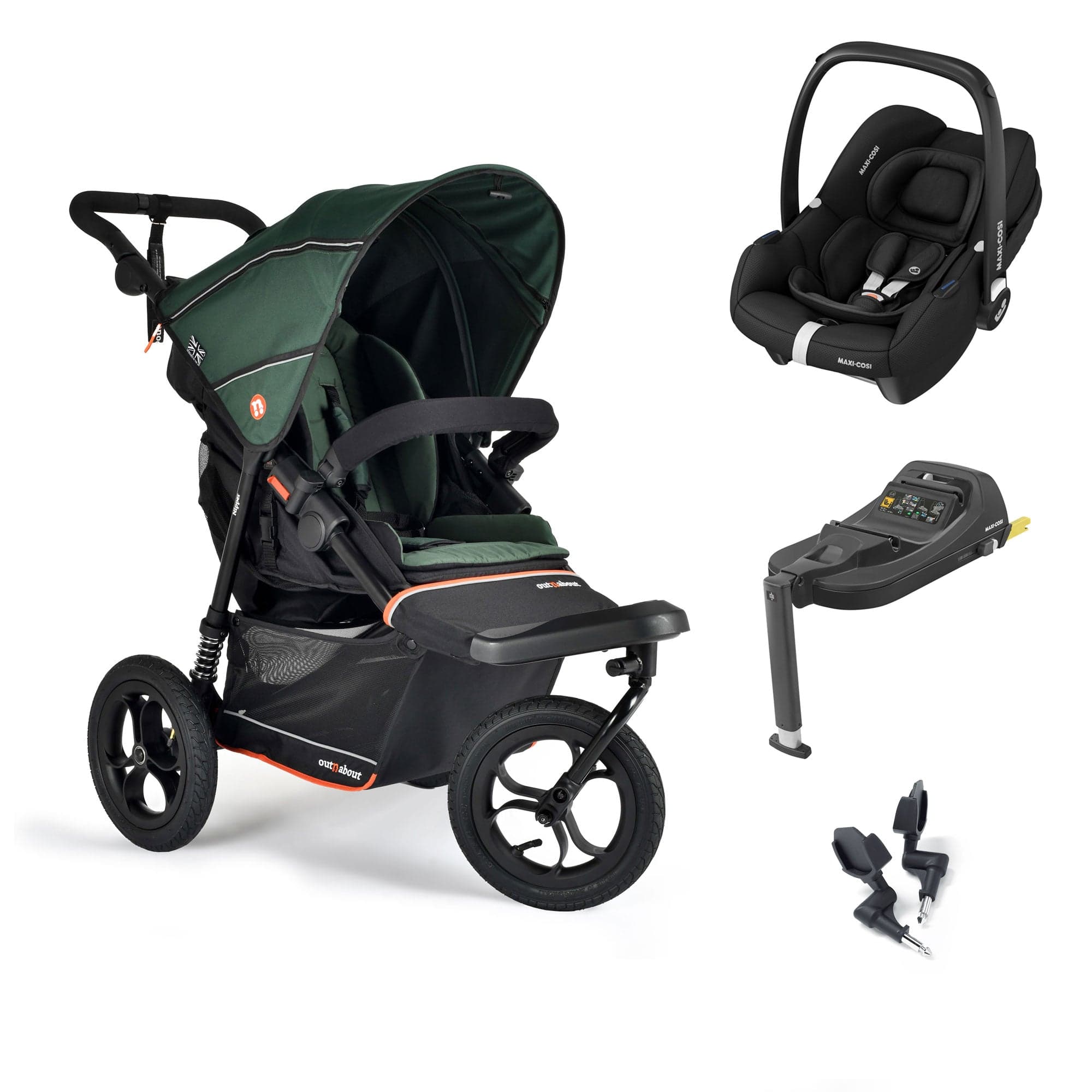 Out n About travel systems Out n About Nipper V6 Travel System - Sycamore Green 21321-MC-CAB-SG