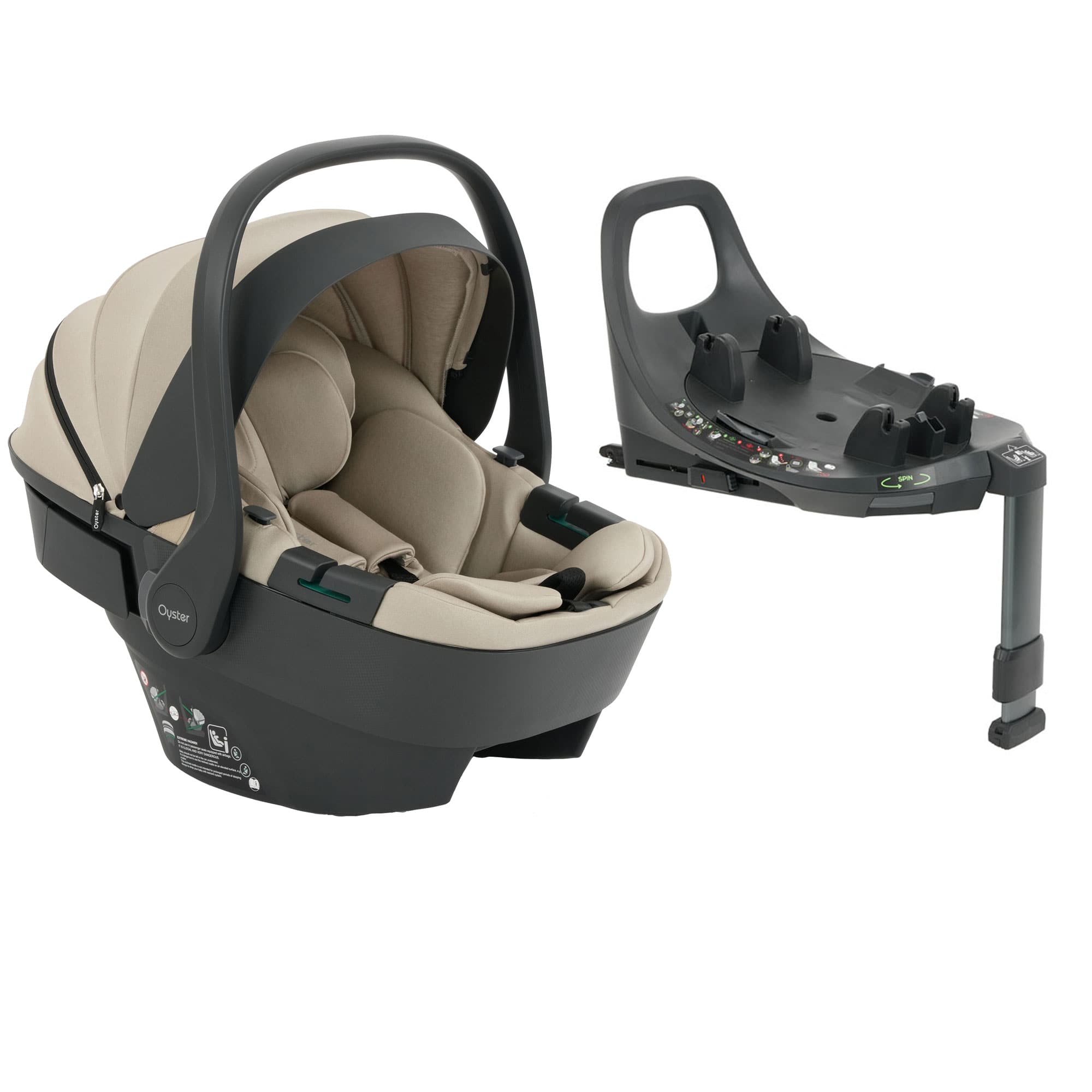 Oyster baby car seats Oyster Capsule 360 i-Size Infant Car Seat - Buttermilk O4ICBU-1