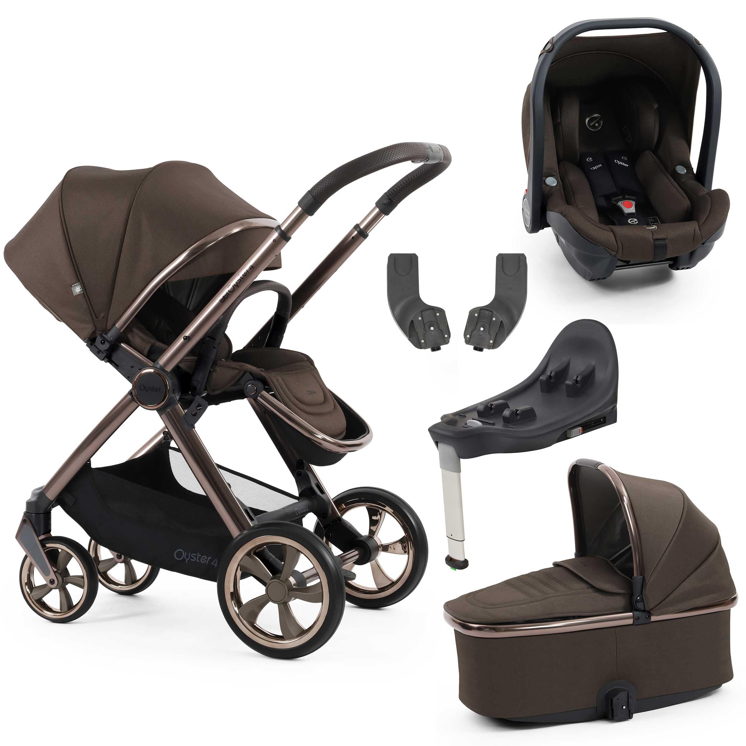 Oyster travel systems BabyStyle Oyster 4 Essential Bundle - Chocolate Velvet 18107-CHO