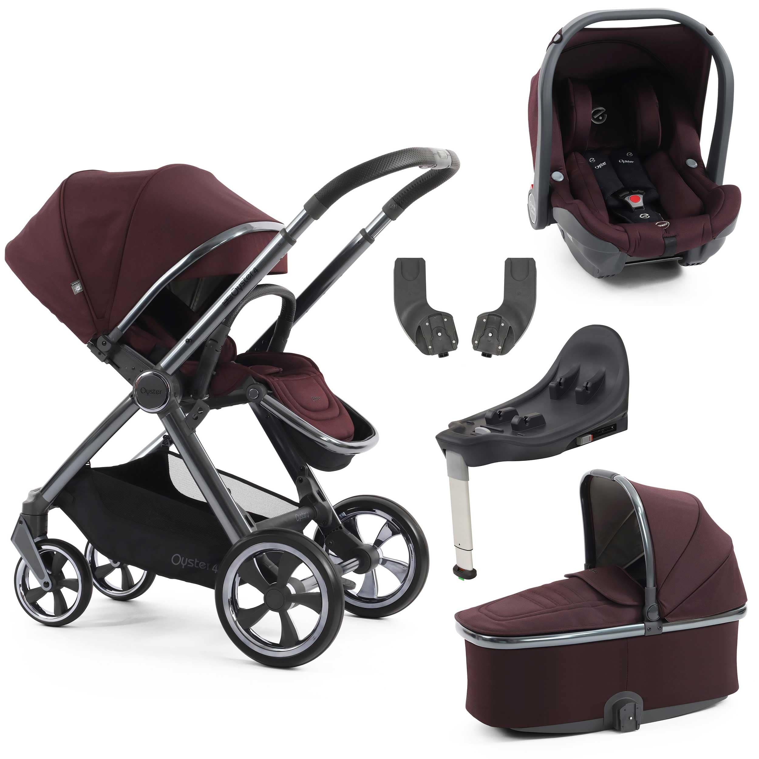 Oyster travel systems BabyStyle Oyster 4 Essential Bundle - Mulberry 18107-MUL