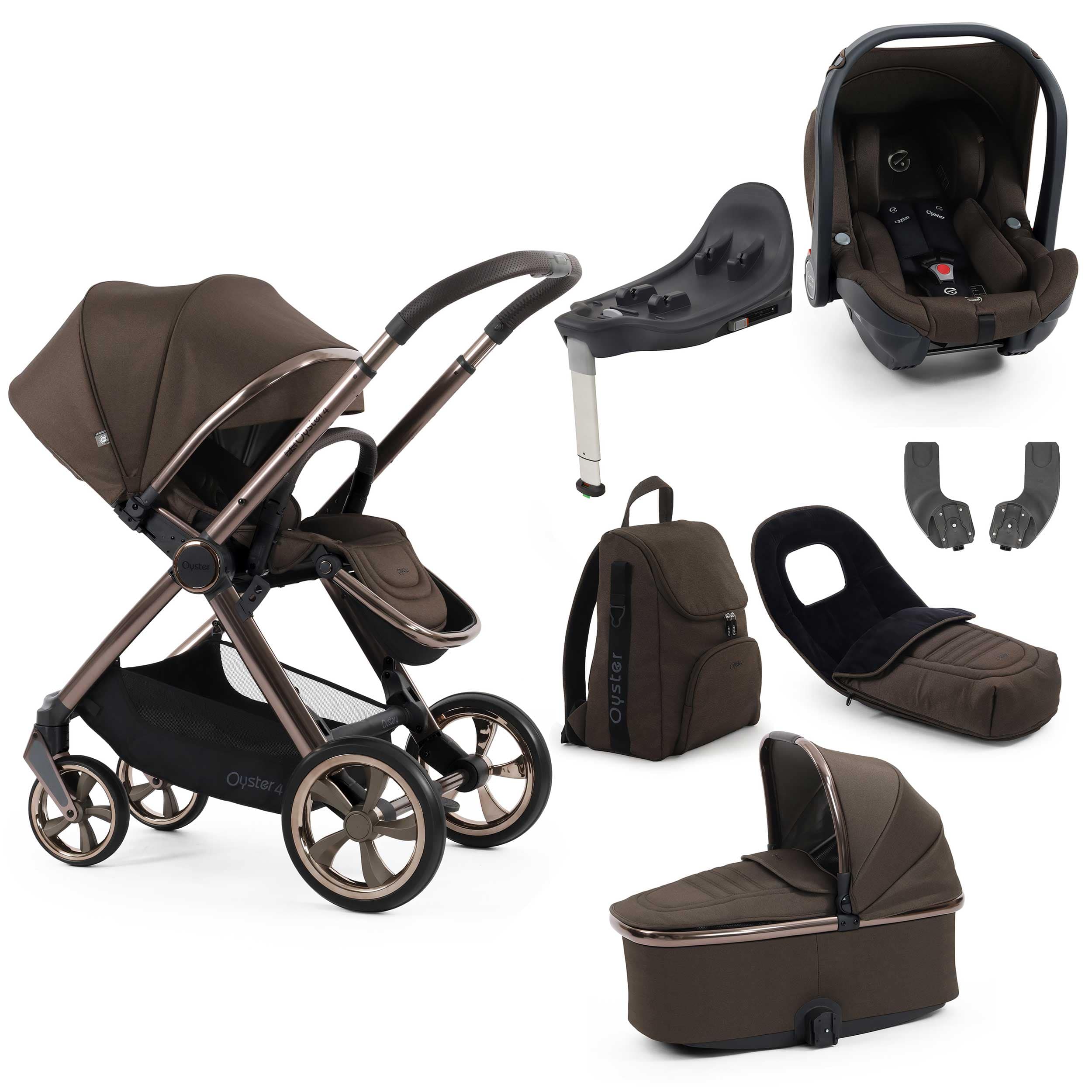 Oyster travel systems BabyStyle Oyster 4 Luxury Bundle - Chocolate Velvet 18157-CHO
