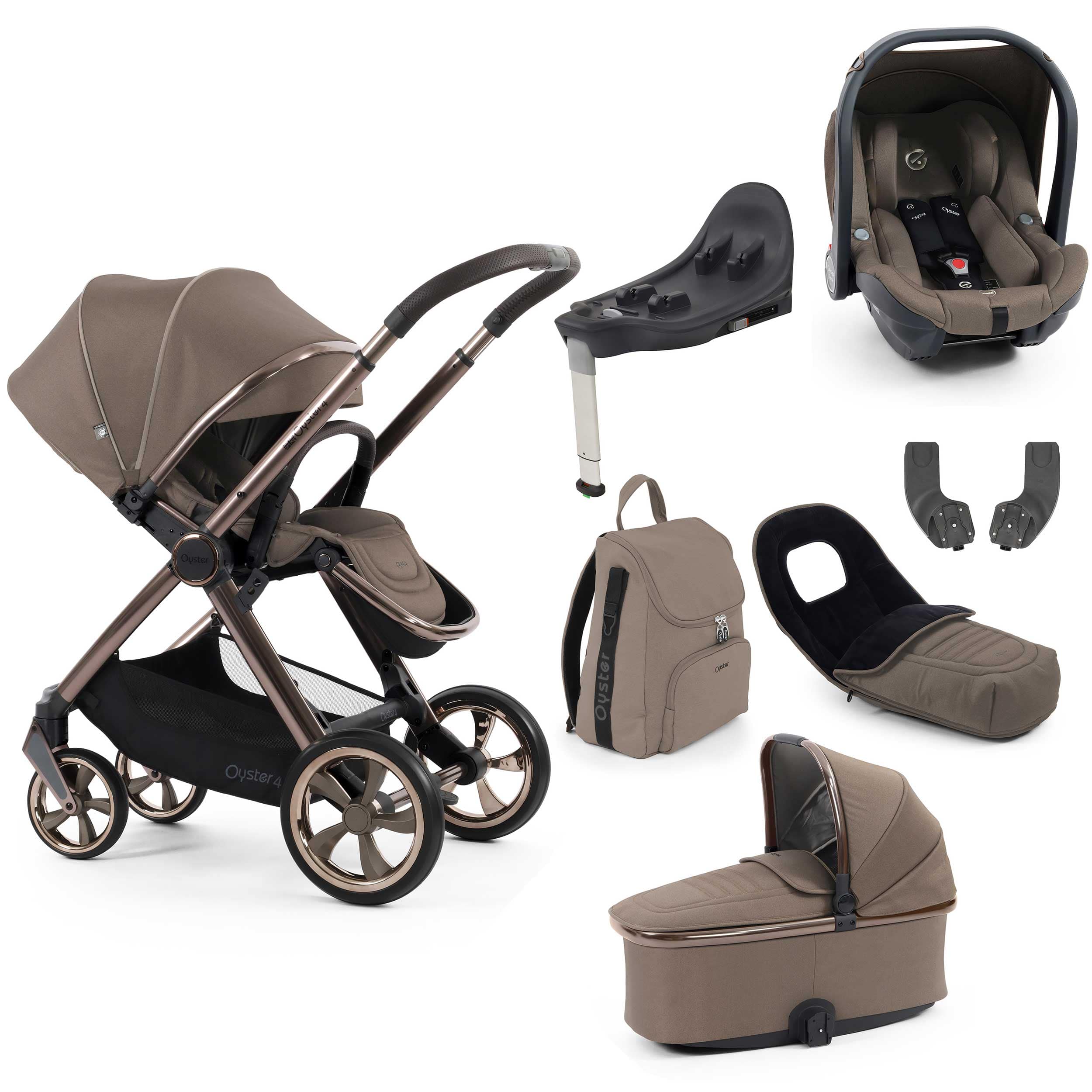 Oyster travel systems BabyStyle Oyster 4 Luxury Bundle - Mink 18157-MIN