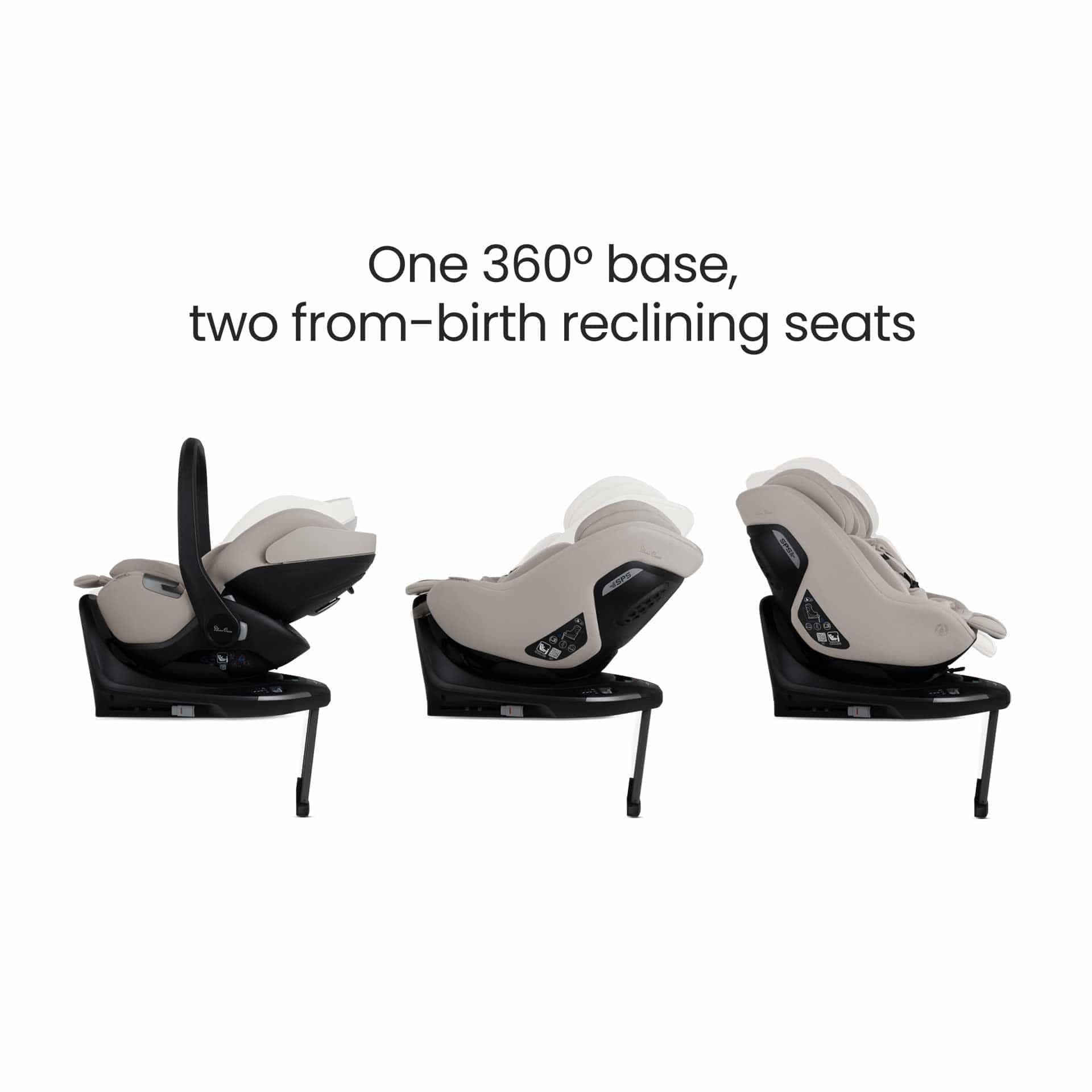 Silver Cross baby car seats Silver Cross Plus 360 Family Bundle - Natural Taupe 19163-GL-AP-NT