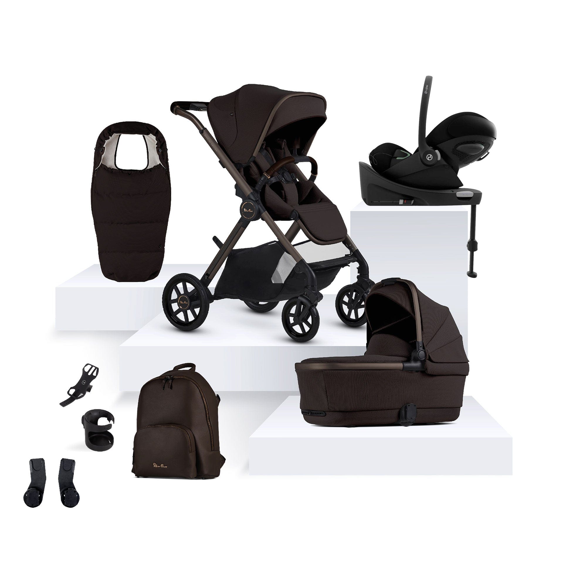 Silver Cross Baby Prams Silver Cross Reef 2 Special Edition Cybex Travel System - Ganache 16151-GRA-2