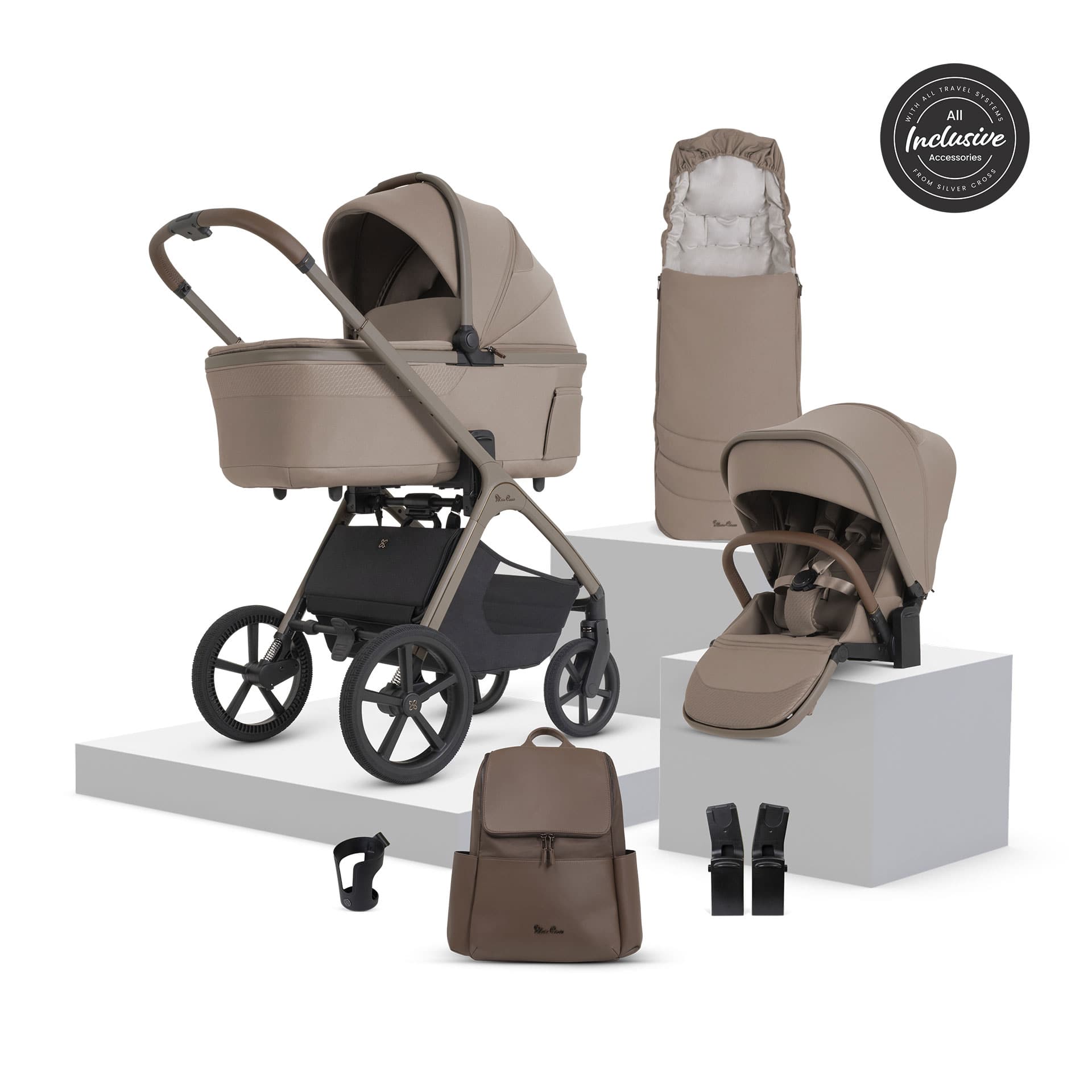 Silver Cross baby prams Silver Cross Cove 2 Accessory Bundle - Champagne 23096-CHA