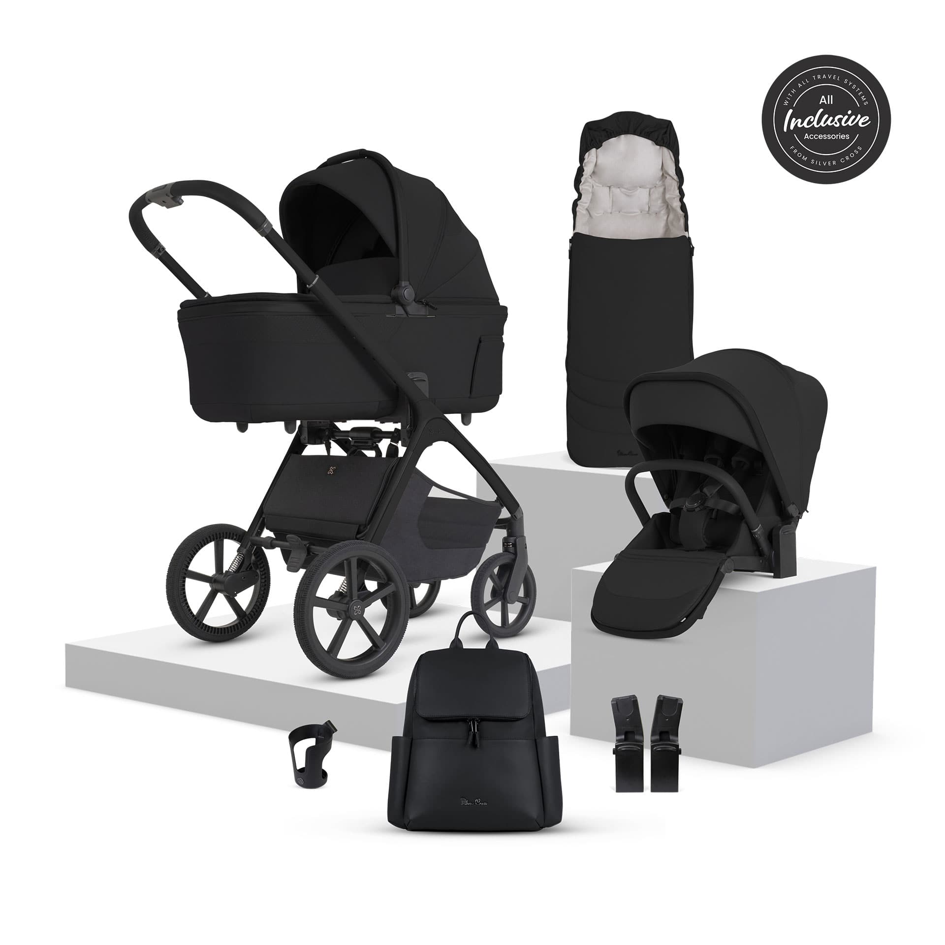 Silver Cross baby prams Silver Cross Cove 2 Accessory Bundle - Onyx 23096-ONY