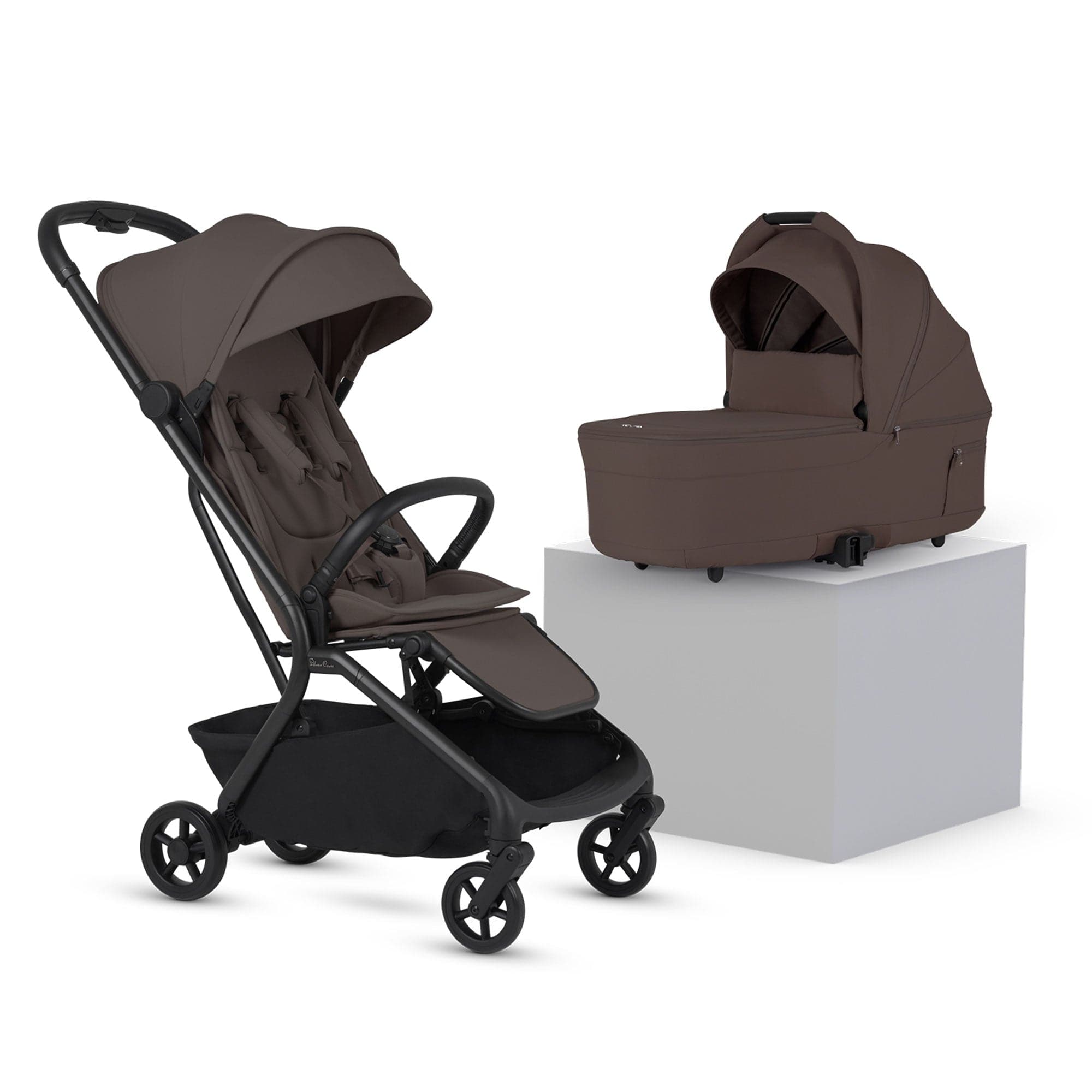Silver Cross baby prams Silver Cross Nia Stroller with Carrycot - Chocolate INSC.CT