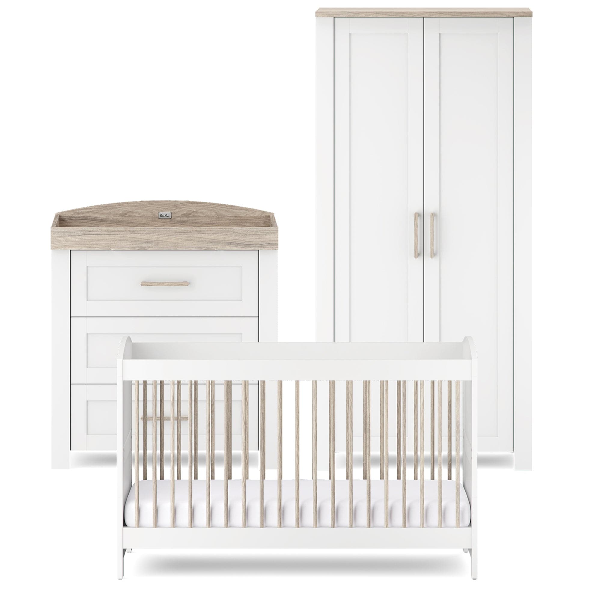 Silver Cross cot bed room sets Silver Cross Valencia 3 Piece Room Set - White Ash 18953-VAL
