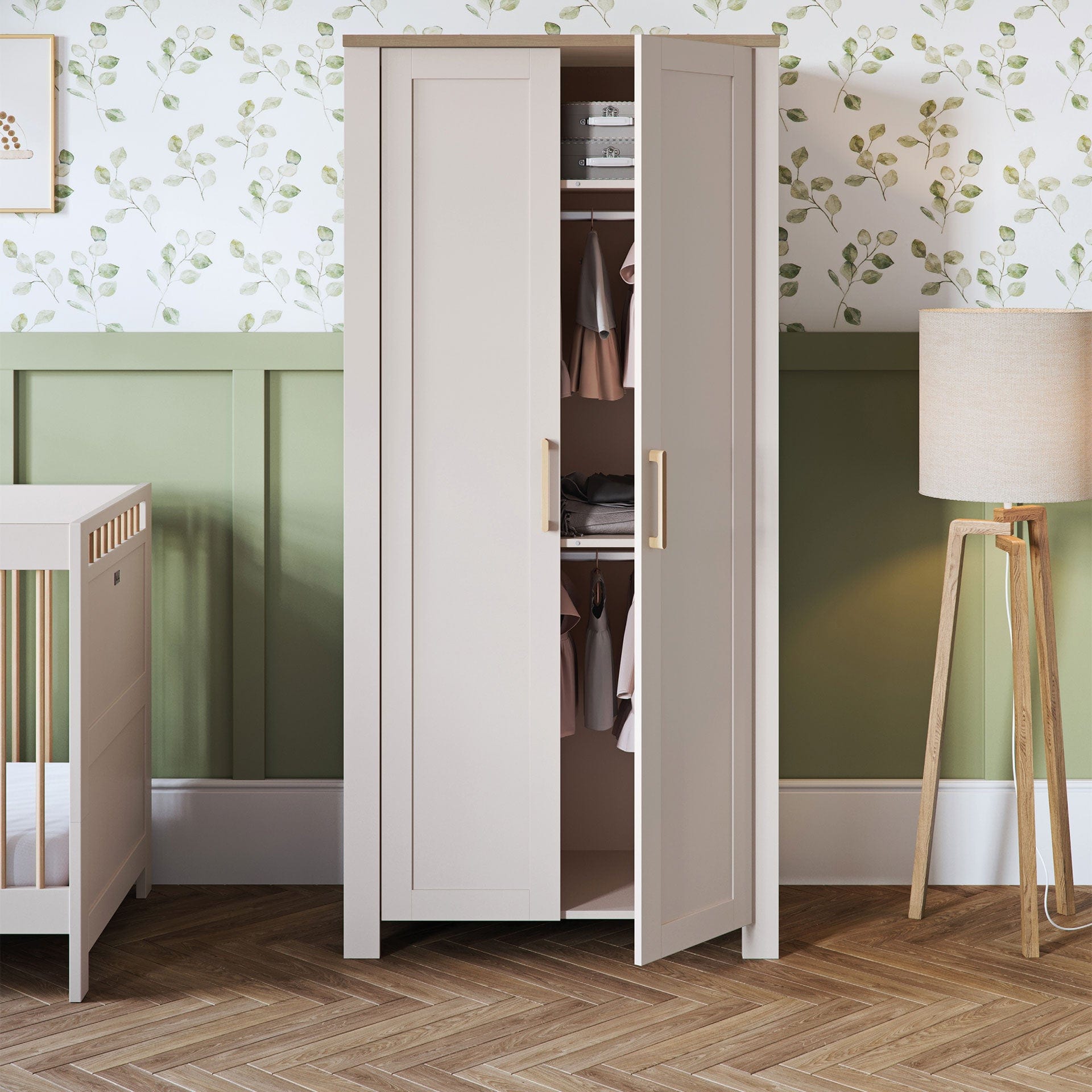 Silver Cross nursery wardrobes Silver Cross Seville Wardrobe (Cashmere Oak) SX8192