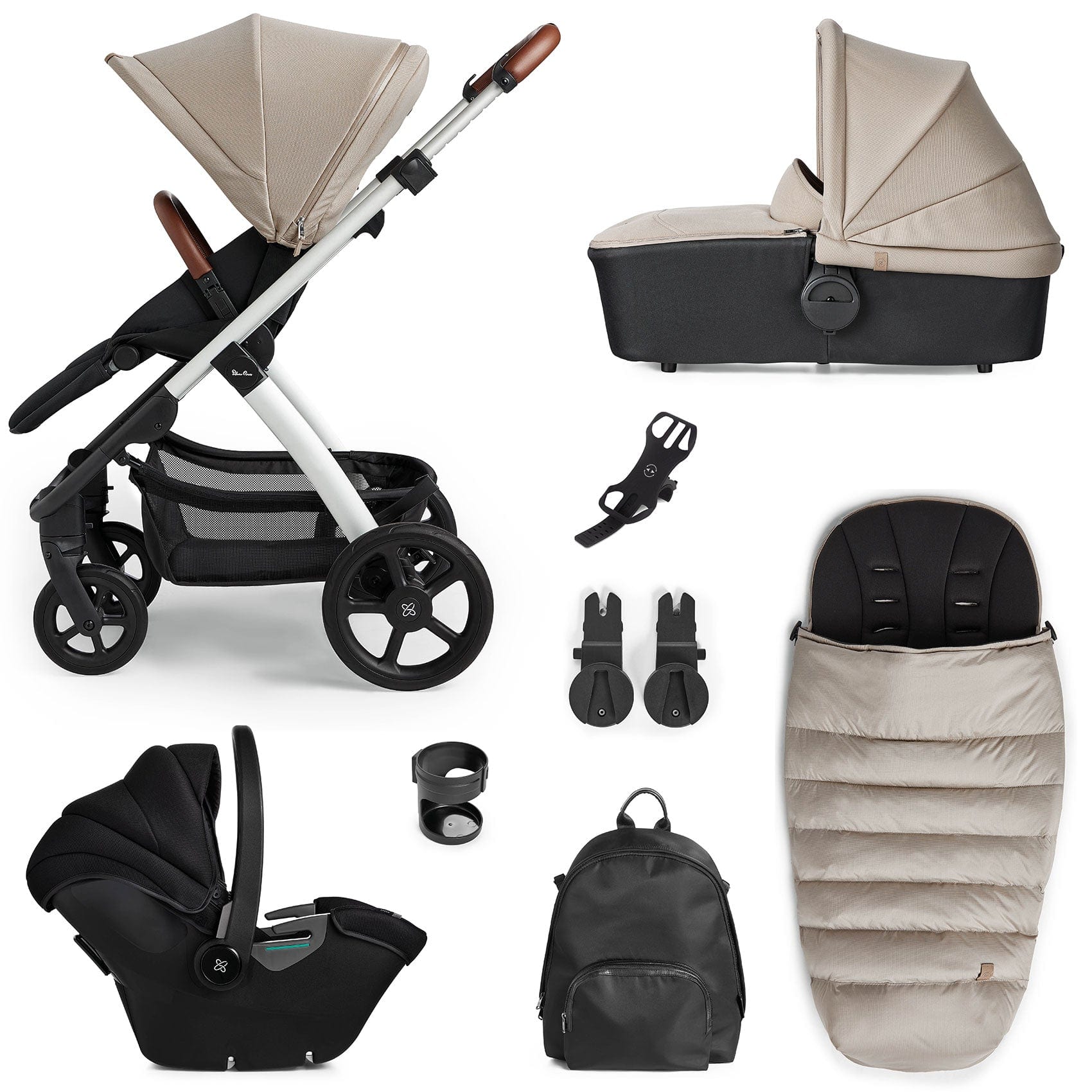 Silver Cross travel systems Silver Cross Tide 3 in 1 Travel System - Stone KTTB.BK