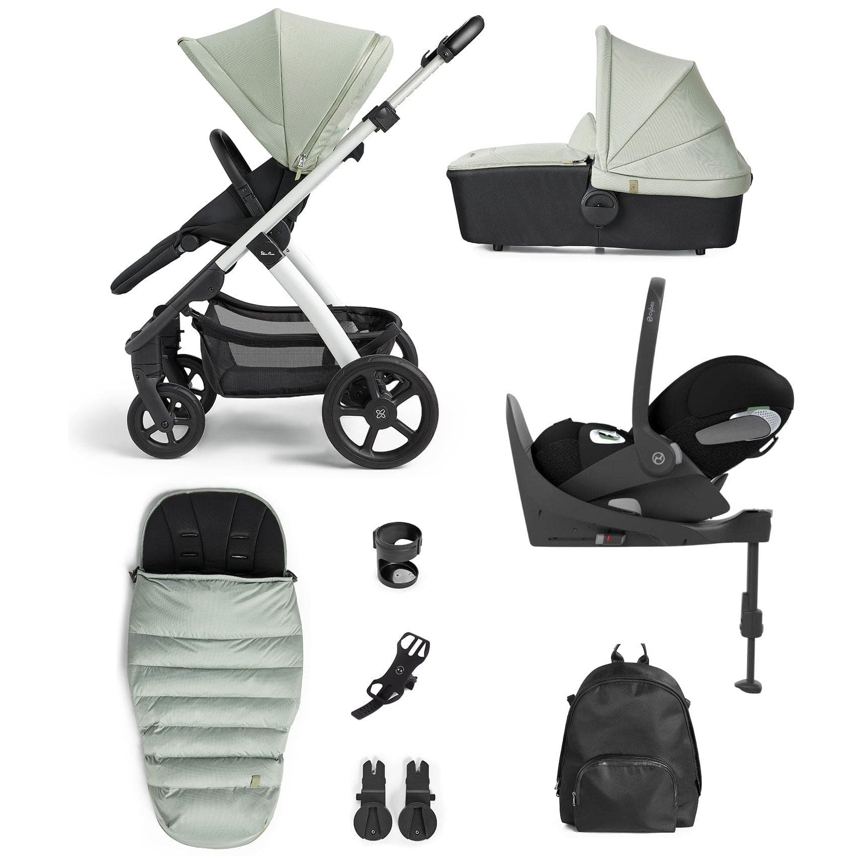 Silver Cross travel systems Silver Cross Tide 3 in 1 Cloud T Travel System - Sage KTTB.SA-7