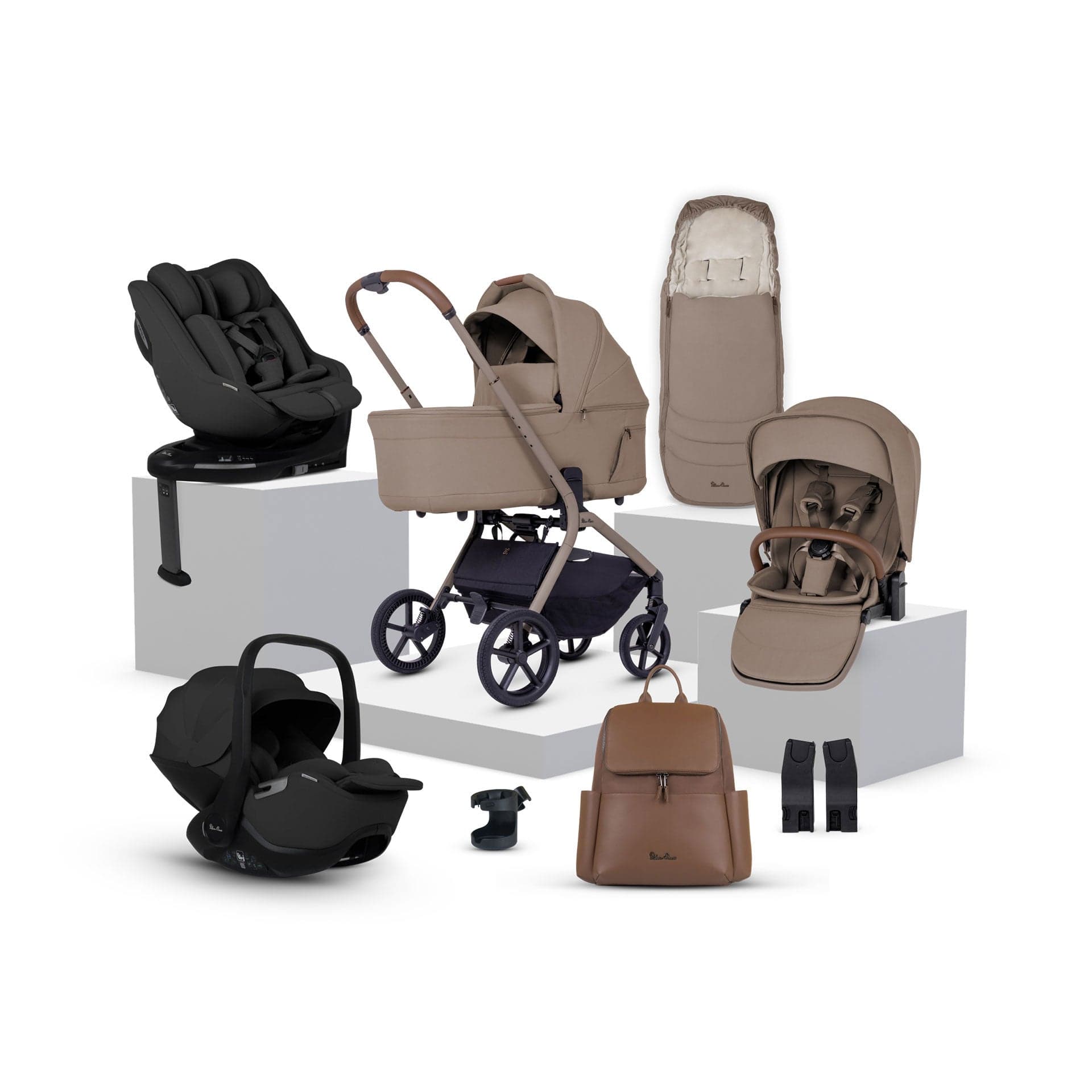 Silver Cross travel systems Silver Cross Breez Ultimate Family 360 Bundle - Champagne IBF.CP1-2