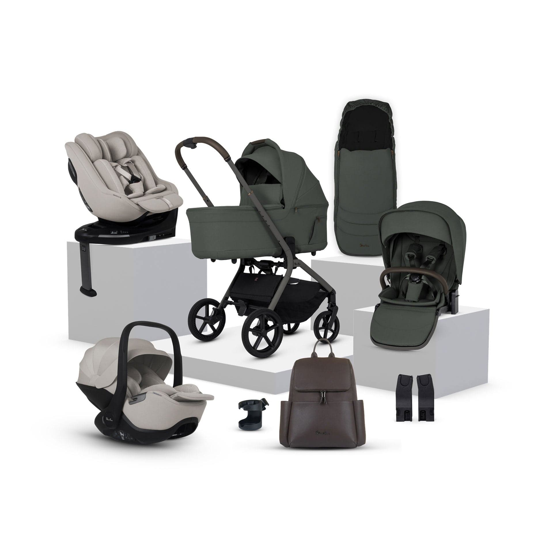 Silver Cross travel systems Silver Cross Breez Ultimate Family 360 Bundle - Pewter IBF.PW1-2