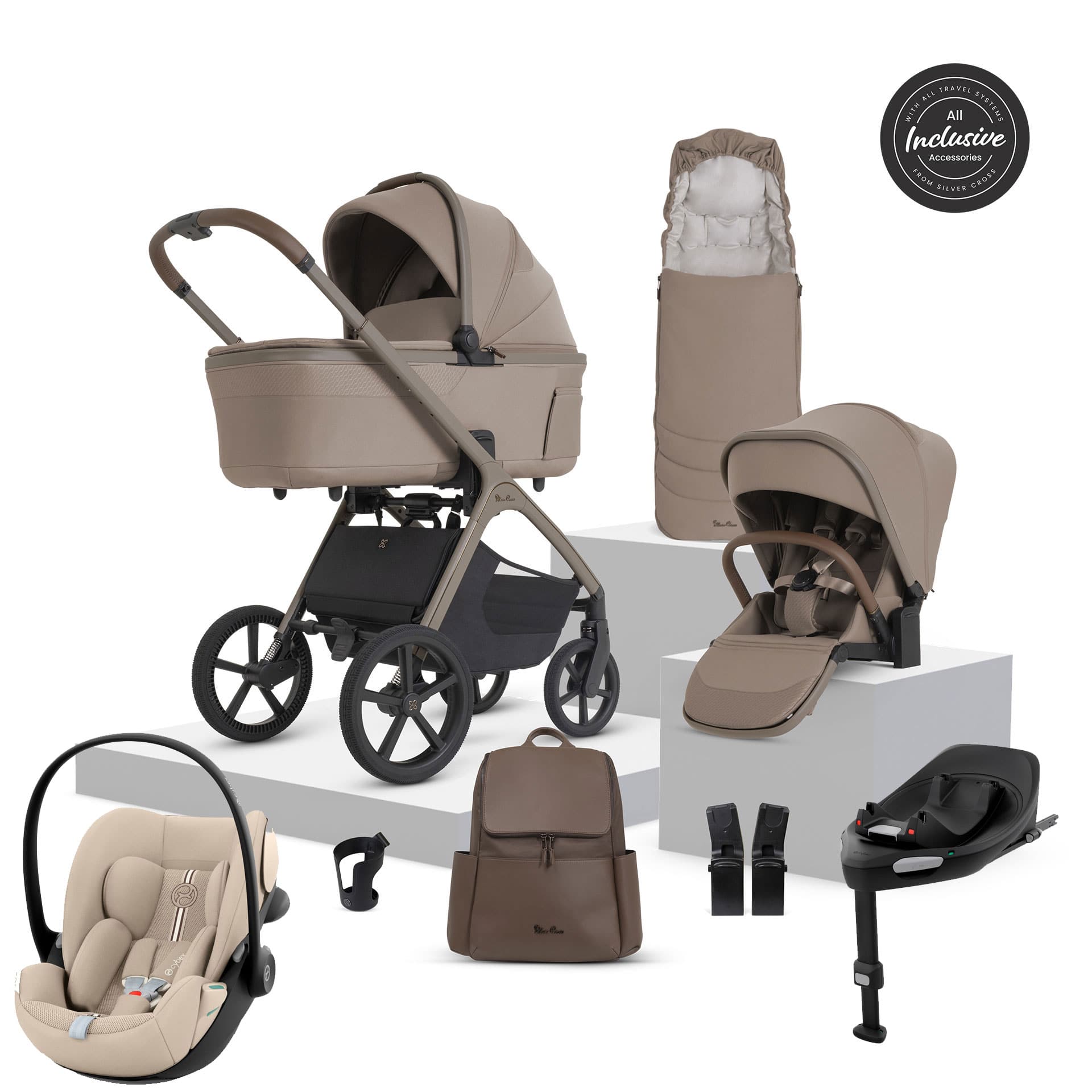 Silver Cross travel systems Silver Cross Cove 2 Cybex Travel System - Champagne