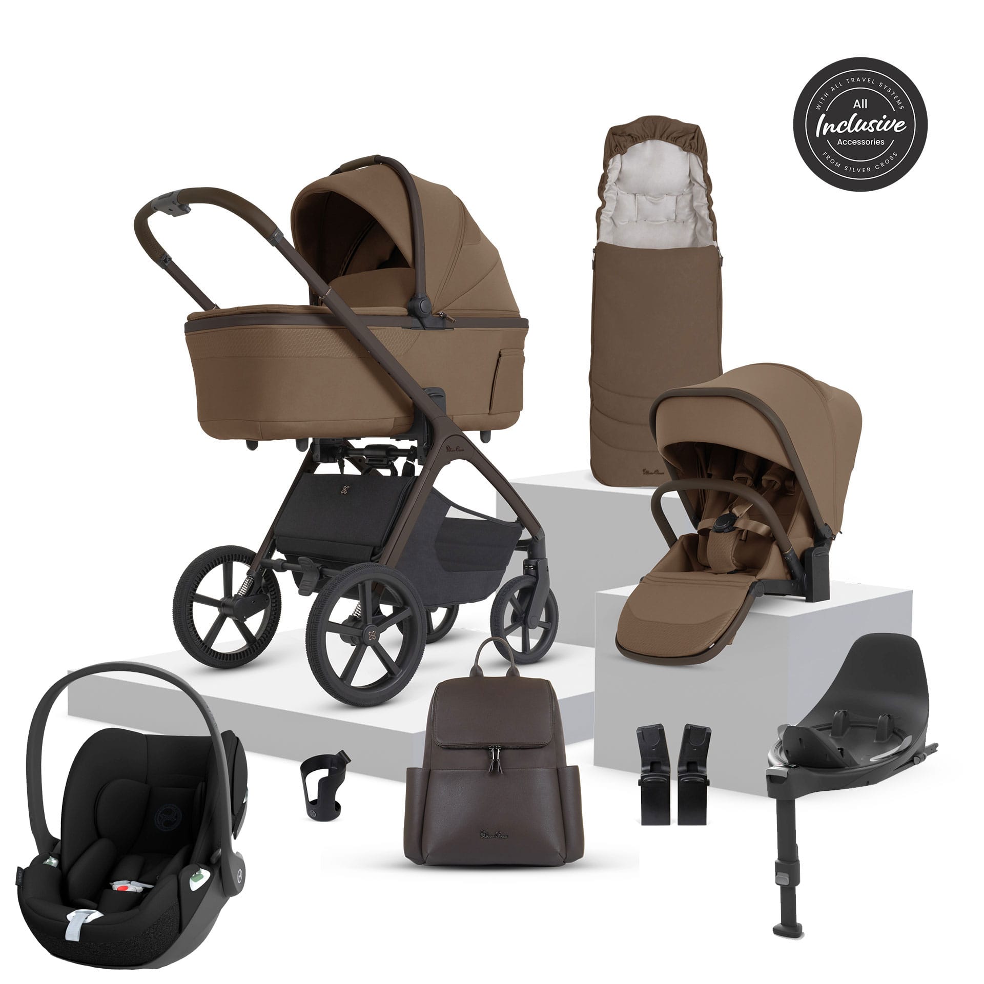 Silver Cross travel systems Silver Cross Cove 2 Cybex Travel System - Maple