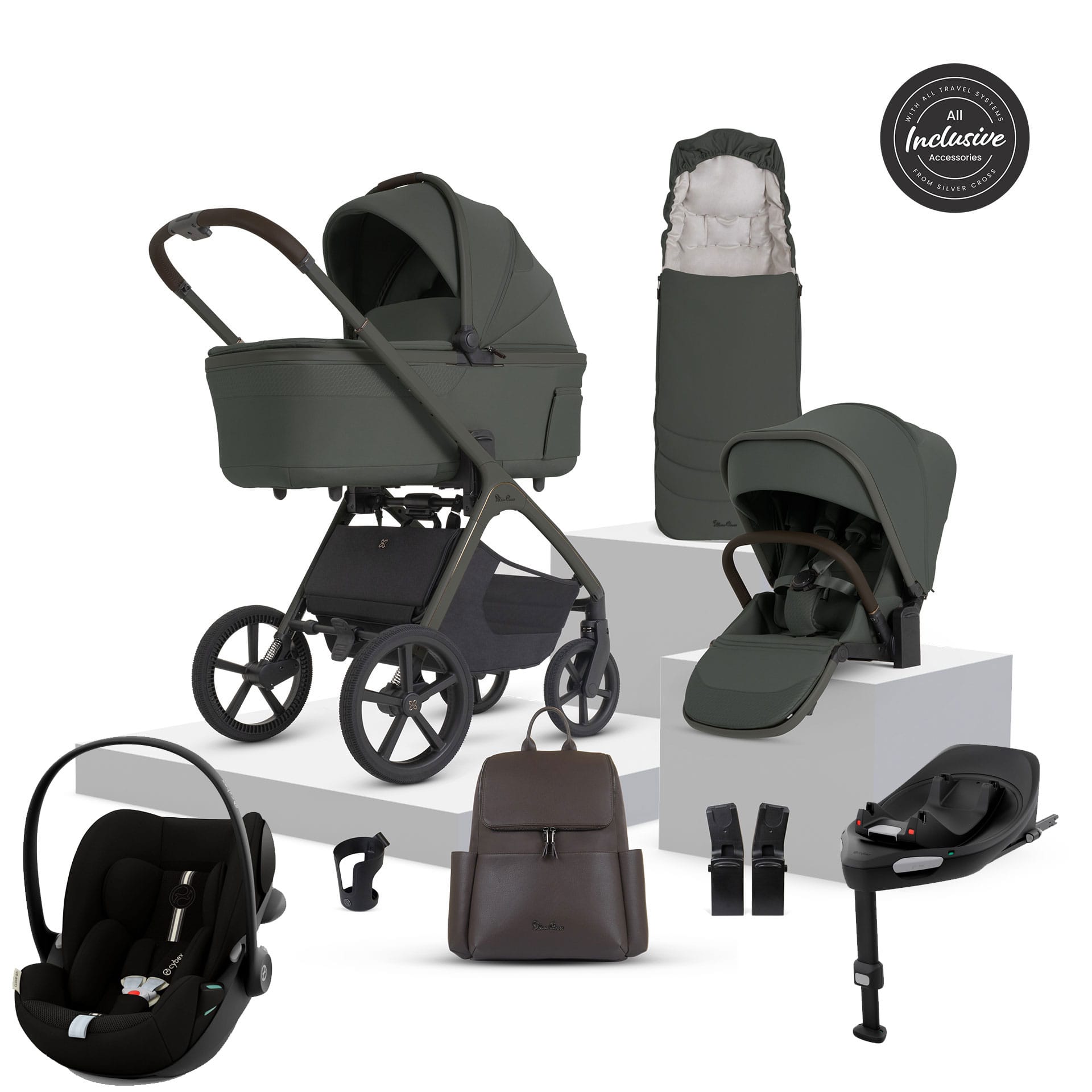 Silver Cross travel systems Silver Cross Cove 2 Cybex Travel System - Pewter 23126-PEW