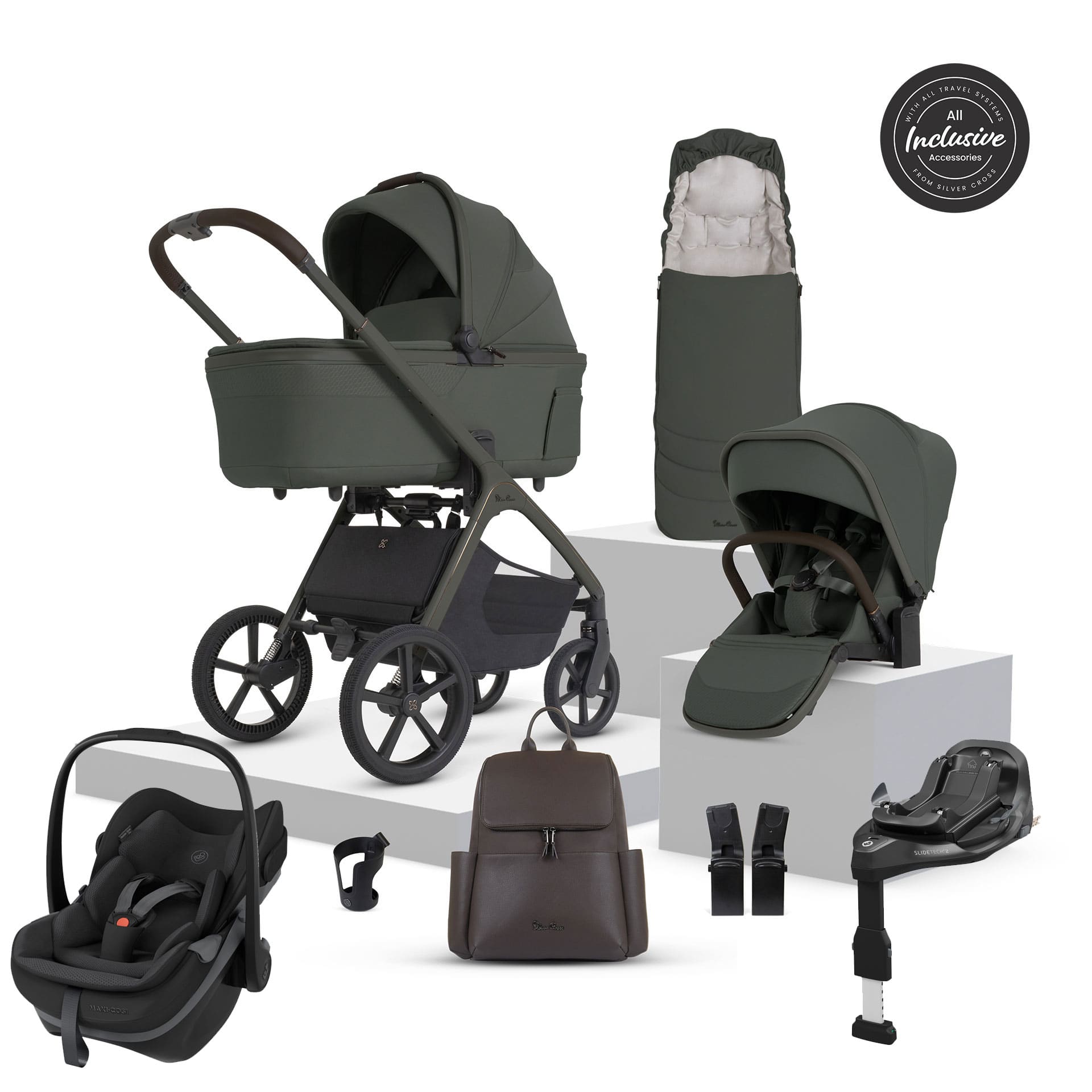 Silver Cross travel systems Silver Cross Cove 2 Maxi-Cosi Travel System - Pewter 23121-PEW