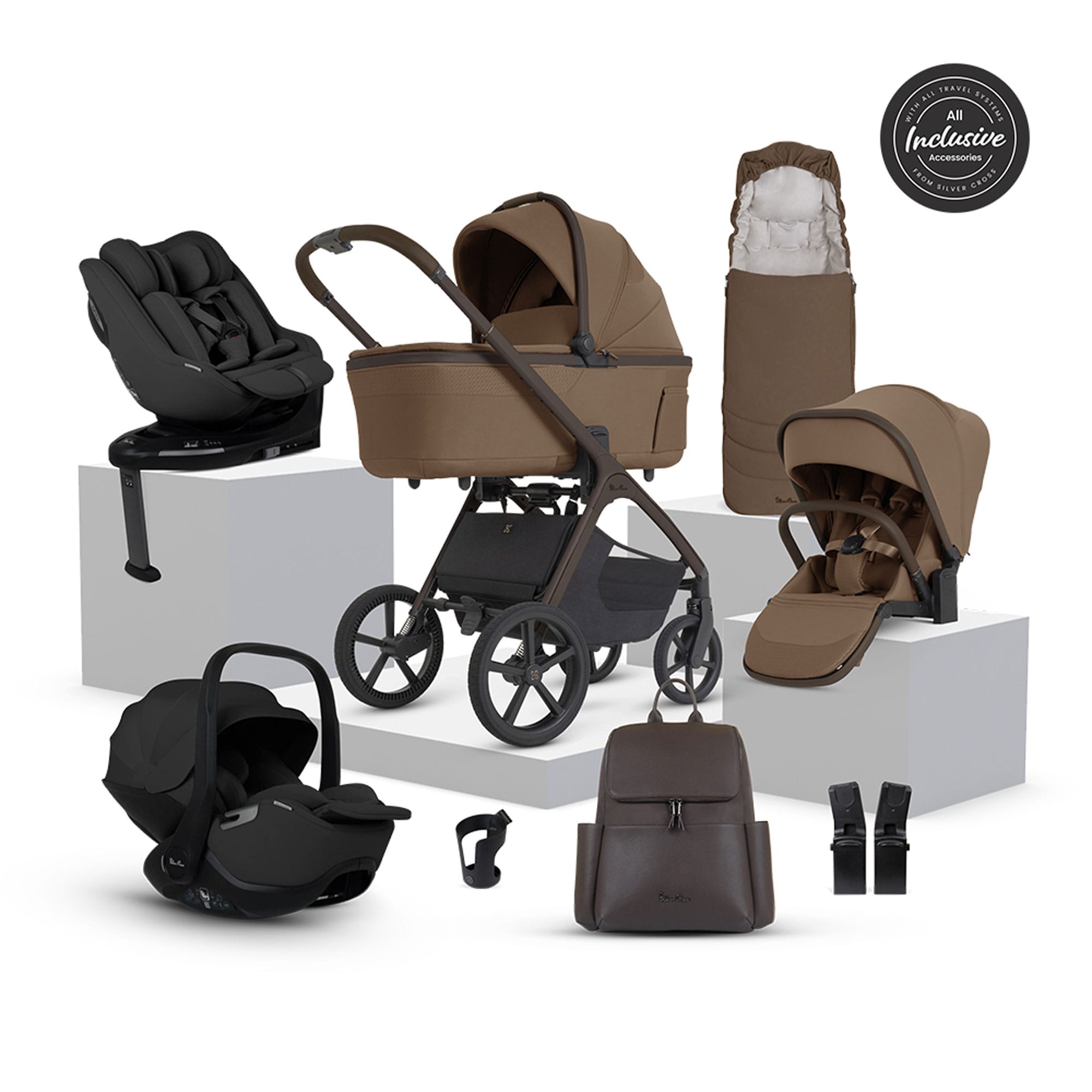Silver Cross travel systems Silver Cross Cove 2 Ultimate 360 Family Bundle - Maple 23111-MAP