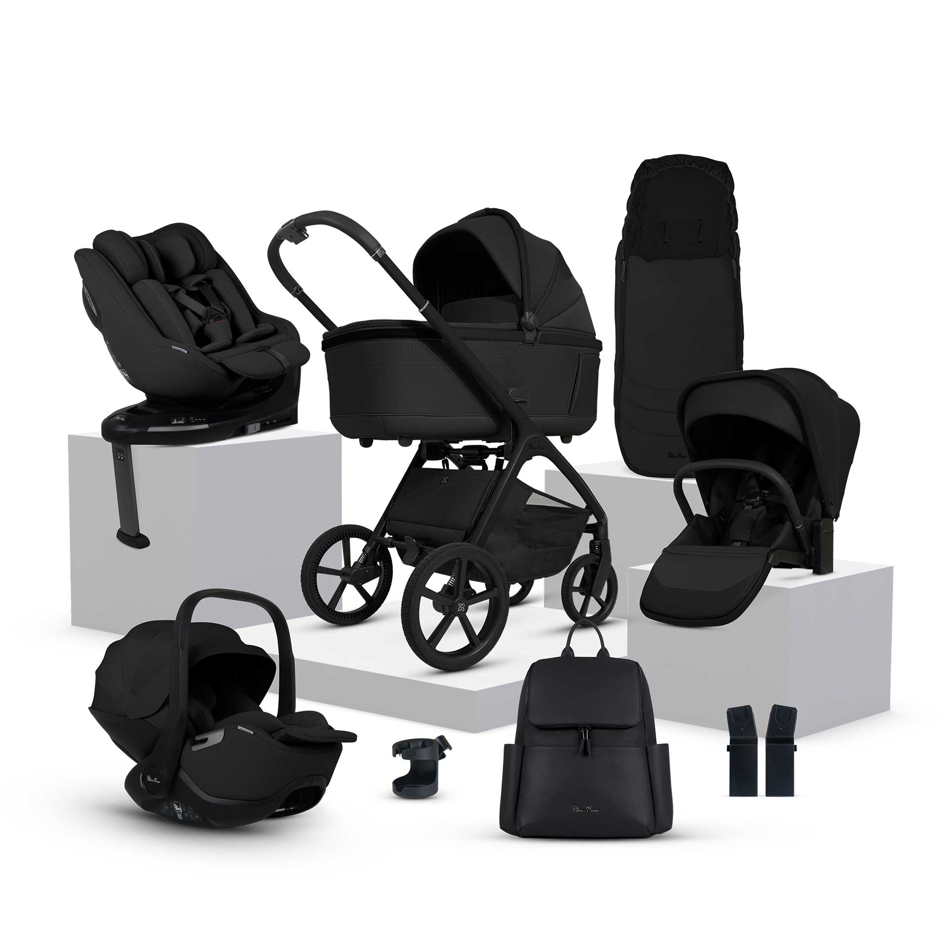 Silver Cross travel systems Silver Cross Cove Ultimate 360 Family Car Seat Bundle - Onyx ICF.OXB