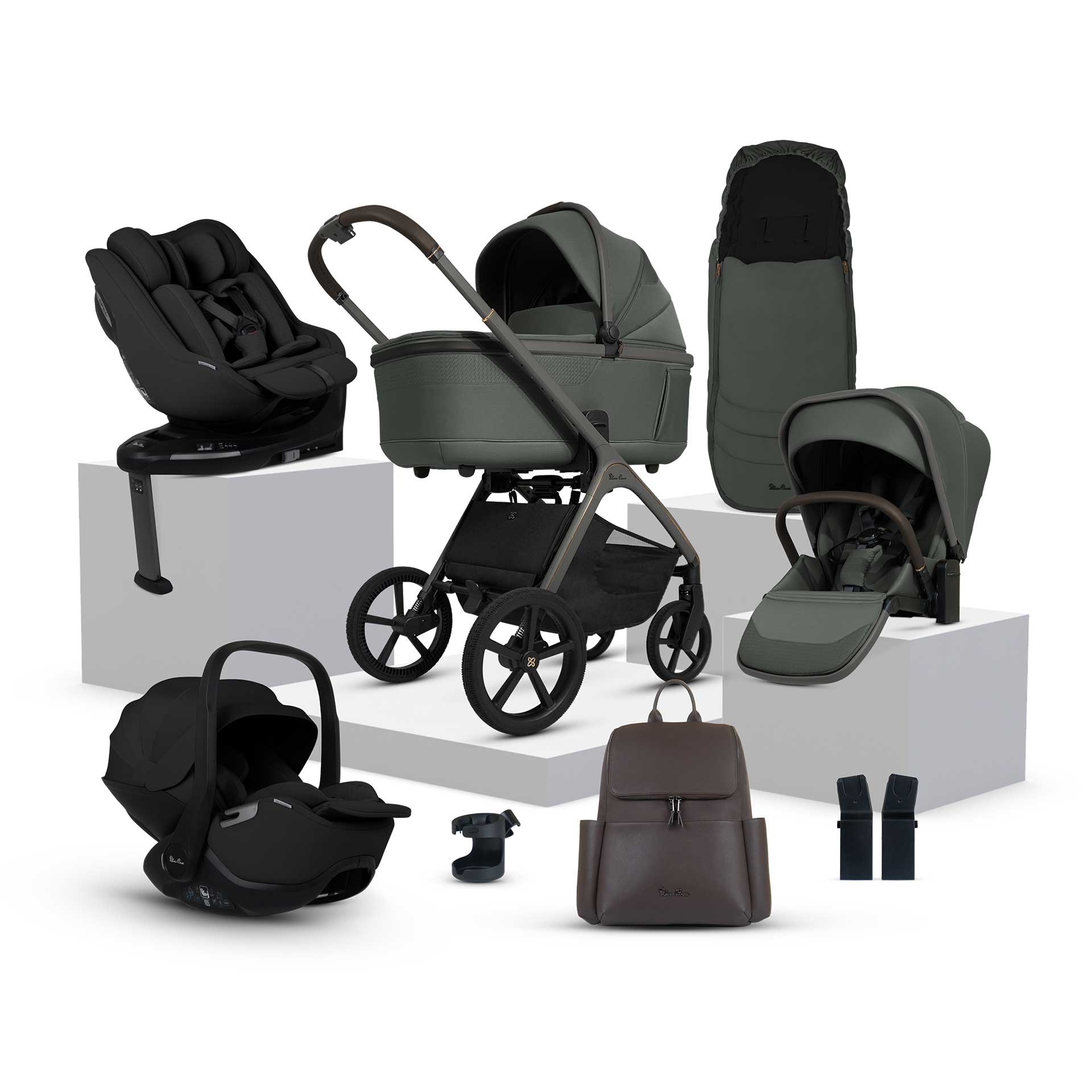 Silver Cross travel systems Silver Cross Cove Ultimate 360 Family Car Seat Bundle - Pewter ICF.PWB