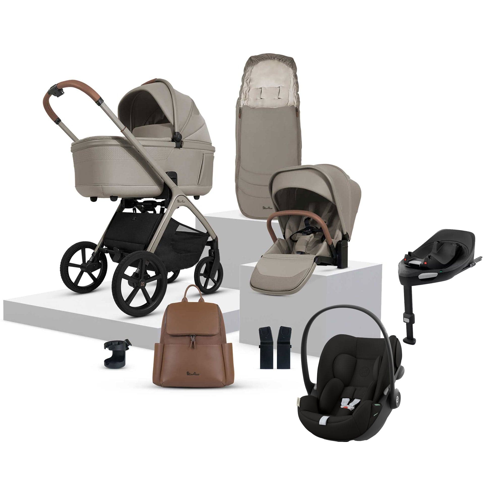 Silver Cross travel systems Silver Cross Cove Ultimate Cybex Travel System - Champagne 20106-CP-5