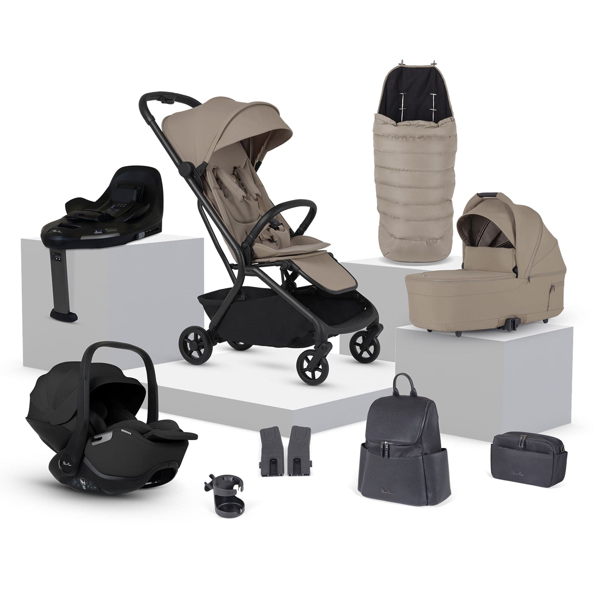 Silver Cross travel systems Silver Cross Nia Travel System with Accessories - Champagne INTA.CP