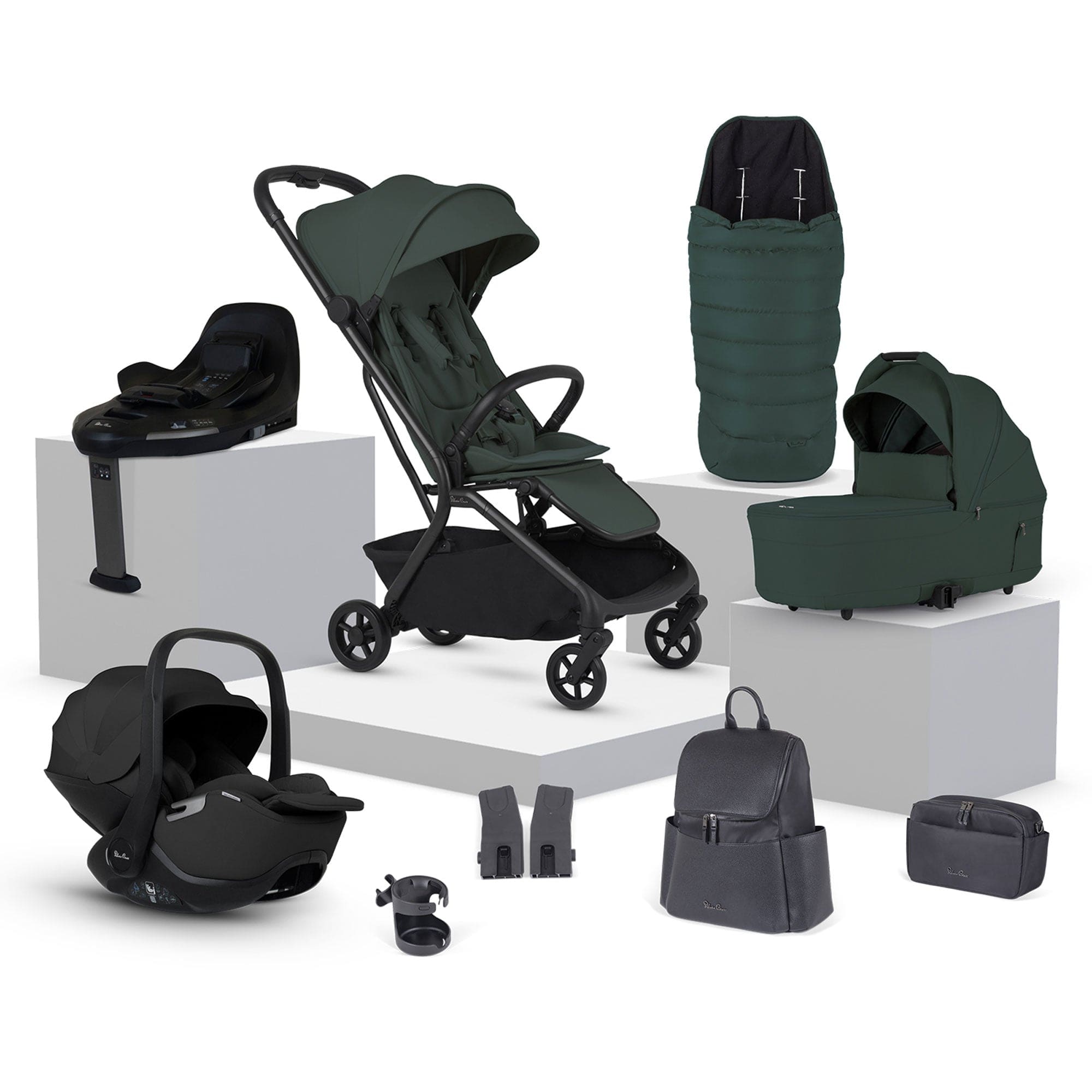 Silver Cross travel systems Silver Cross Nia Travel System with Accessories - Conifer INTA.CF
