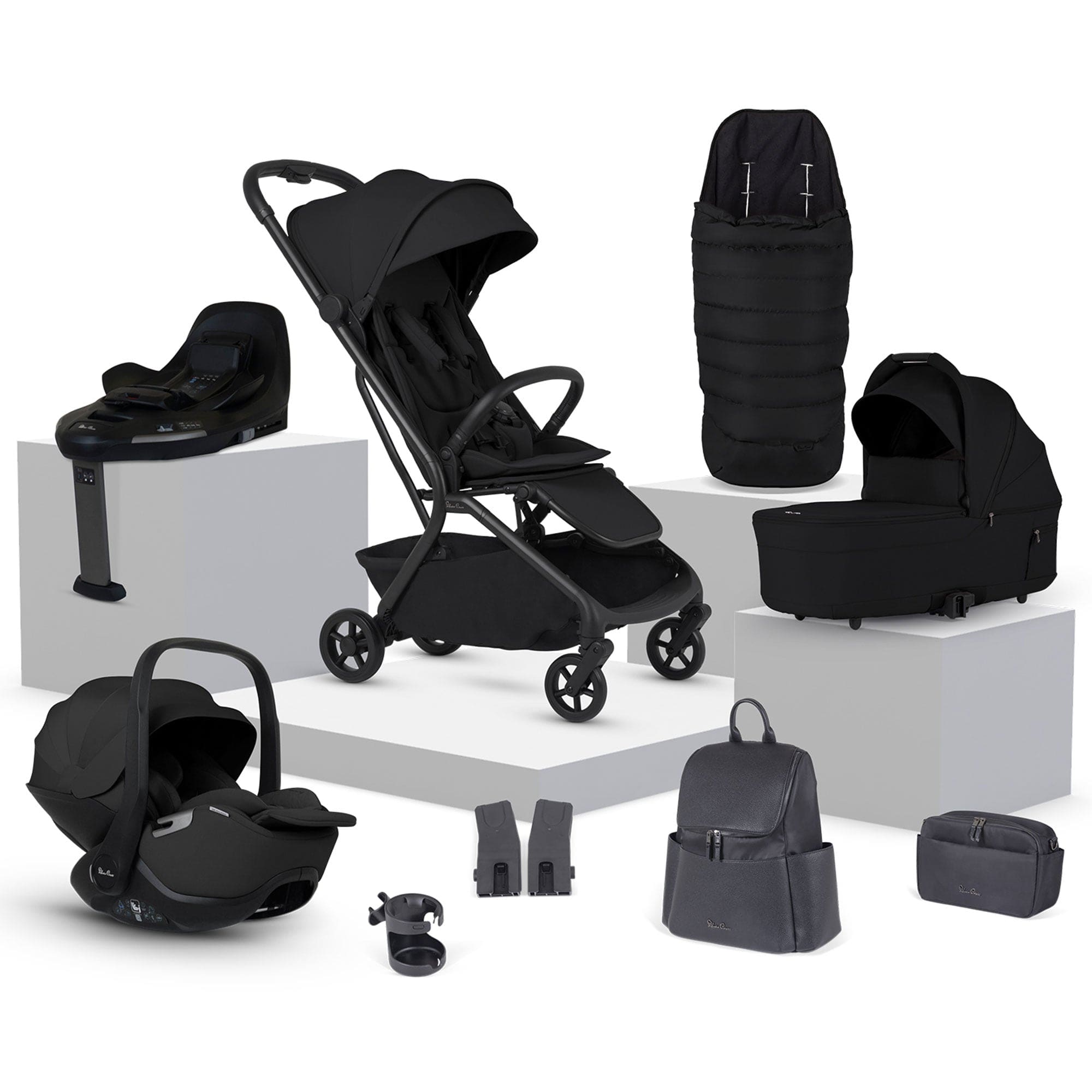 Silver Cross travel systems Silver Cross Nia Travel System with Accessories - Onyx INTA.OX