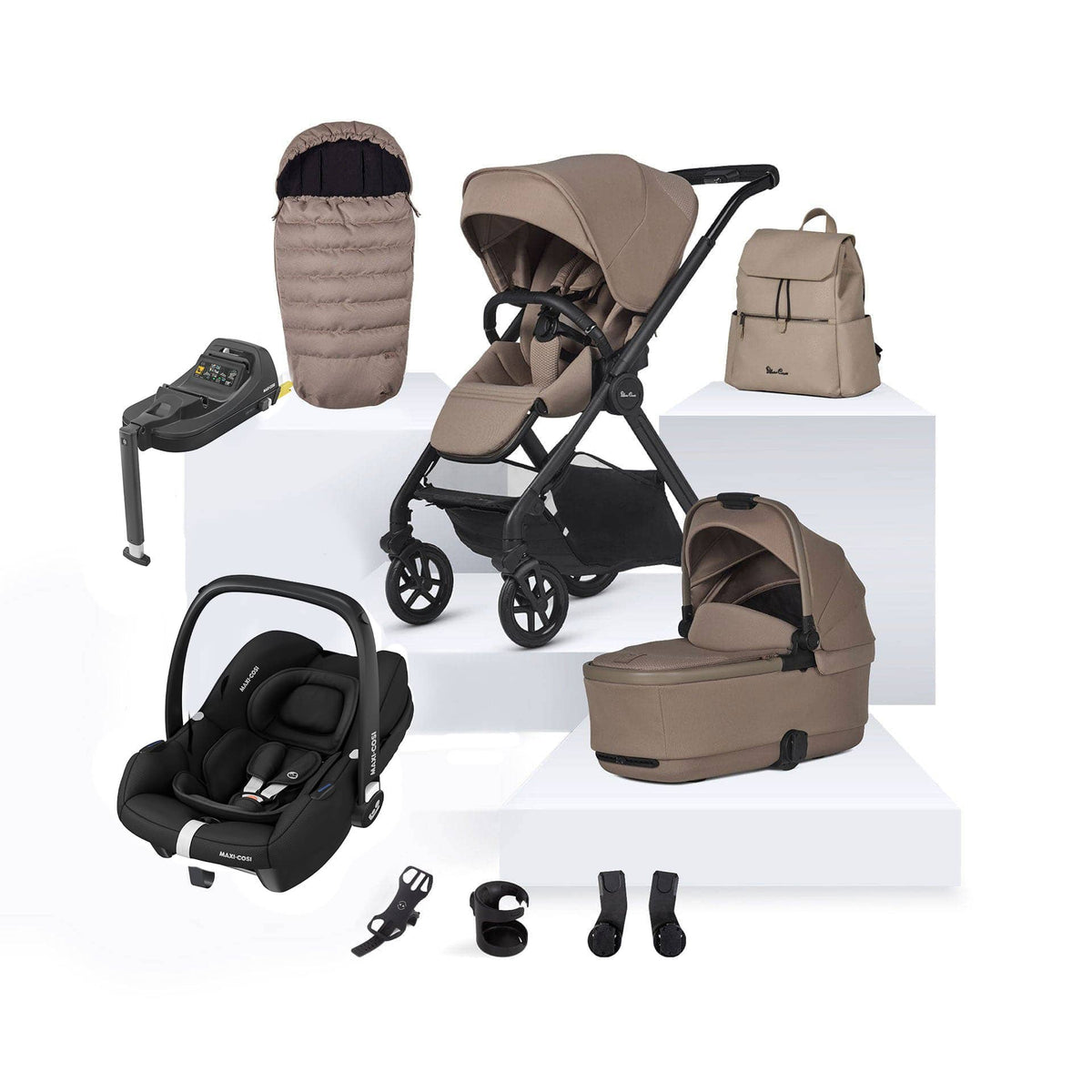 Silver Cross travel systems Silver Cross Reef 2 Maxi-Cosi Travel System- Mocha