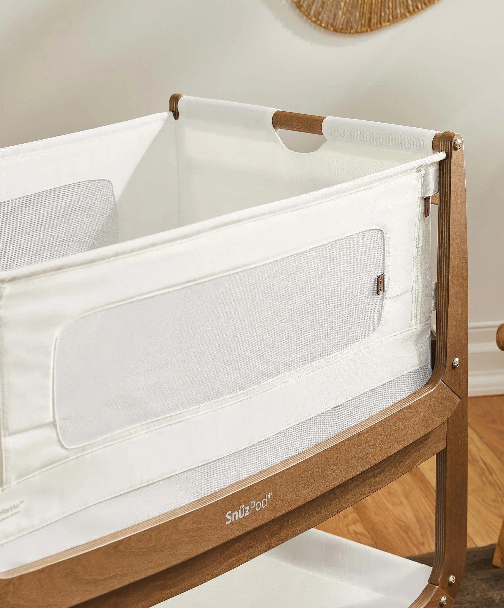 SnuzPod baby cot beds SnuzPod4 Bedside Crib - Walnut FN014N