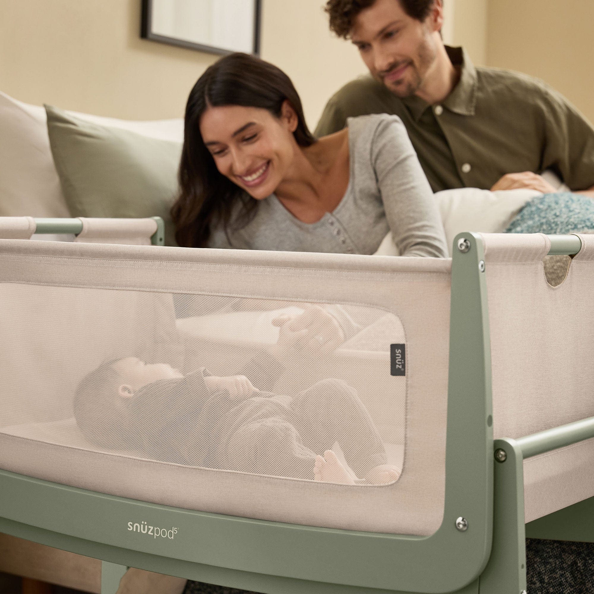SnuzPod cribs SnüzPod 5 Bedside Crib - Sage
