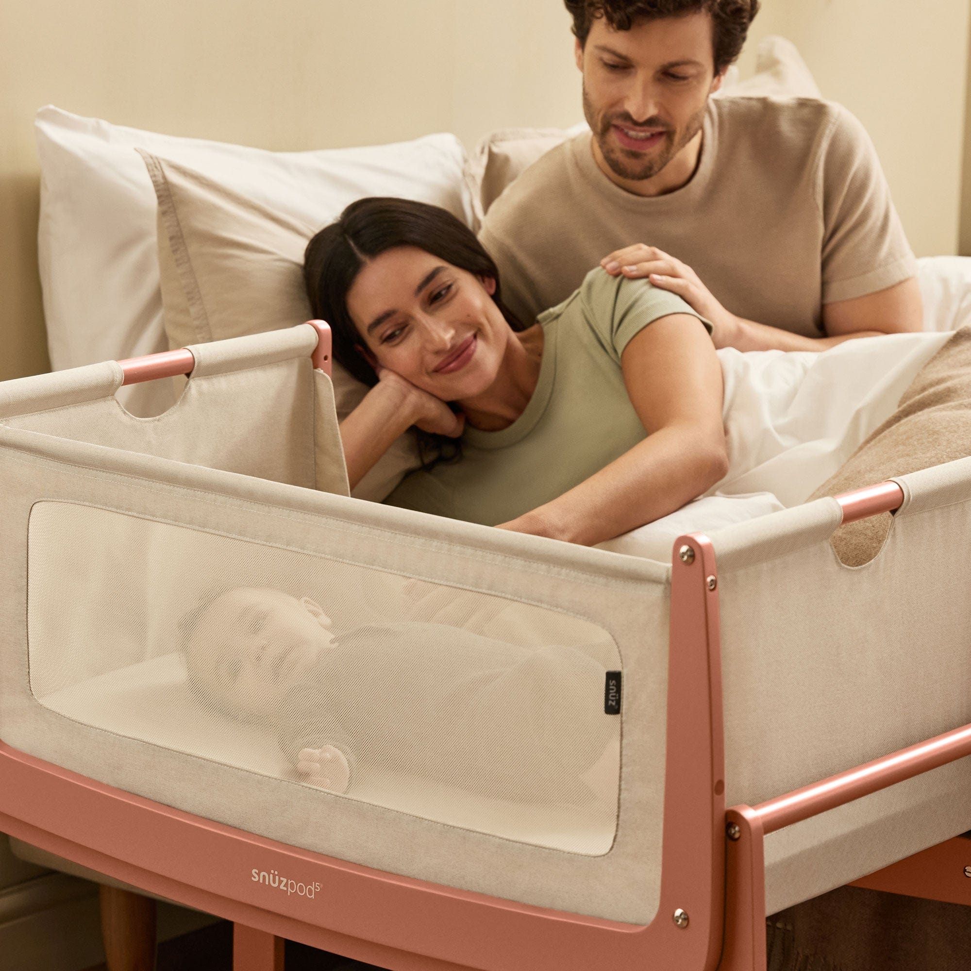 SnuzPod cribs SnüzPod 5 Bedside Crib - Terracotta