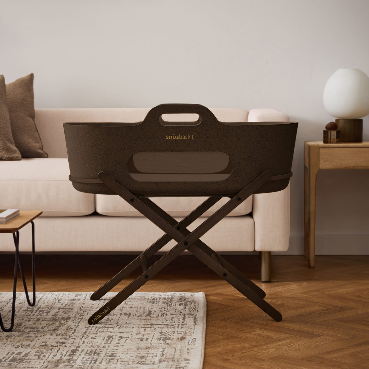 SnuzPod moses baskets SnüzPod Baskit with Ebony Stand - Chocolate FSB001GH