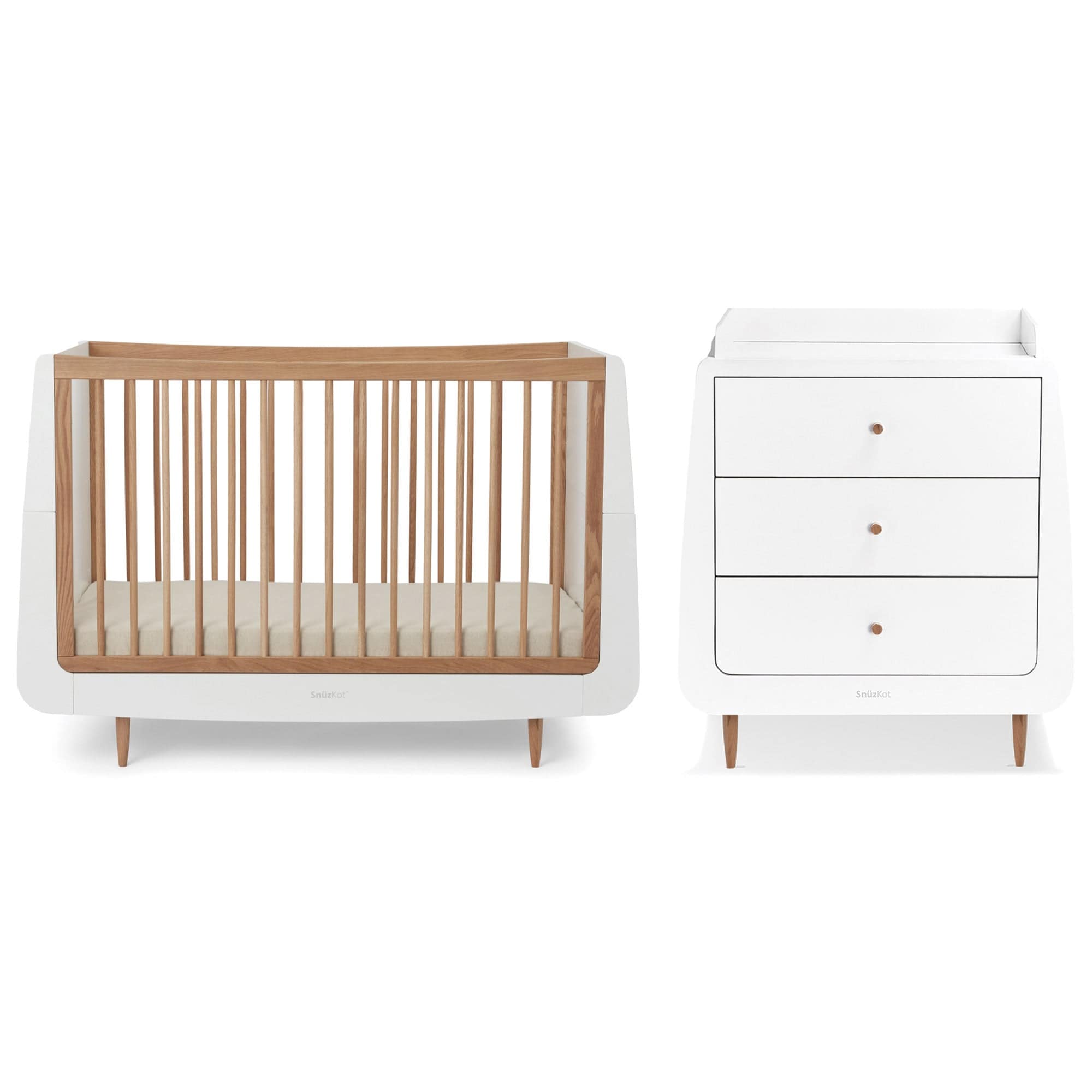 SnuzPod nursery room sets SnüzKot Skandi 2 Piece Nursery Furniture Set - Oak FN007NL