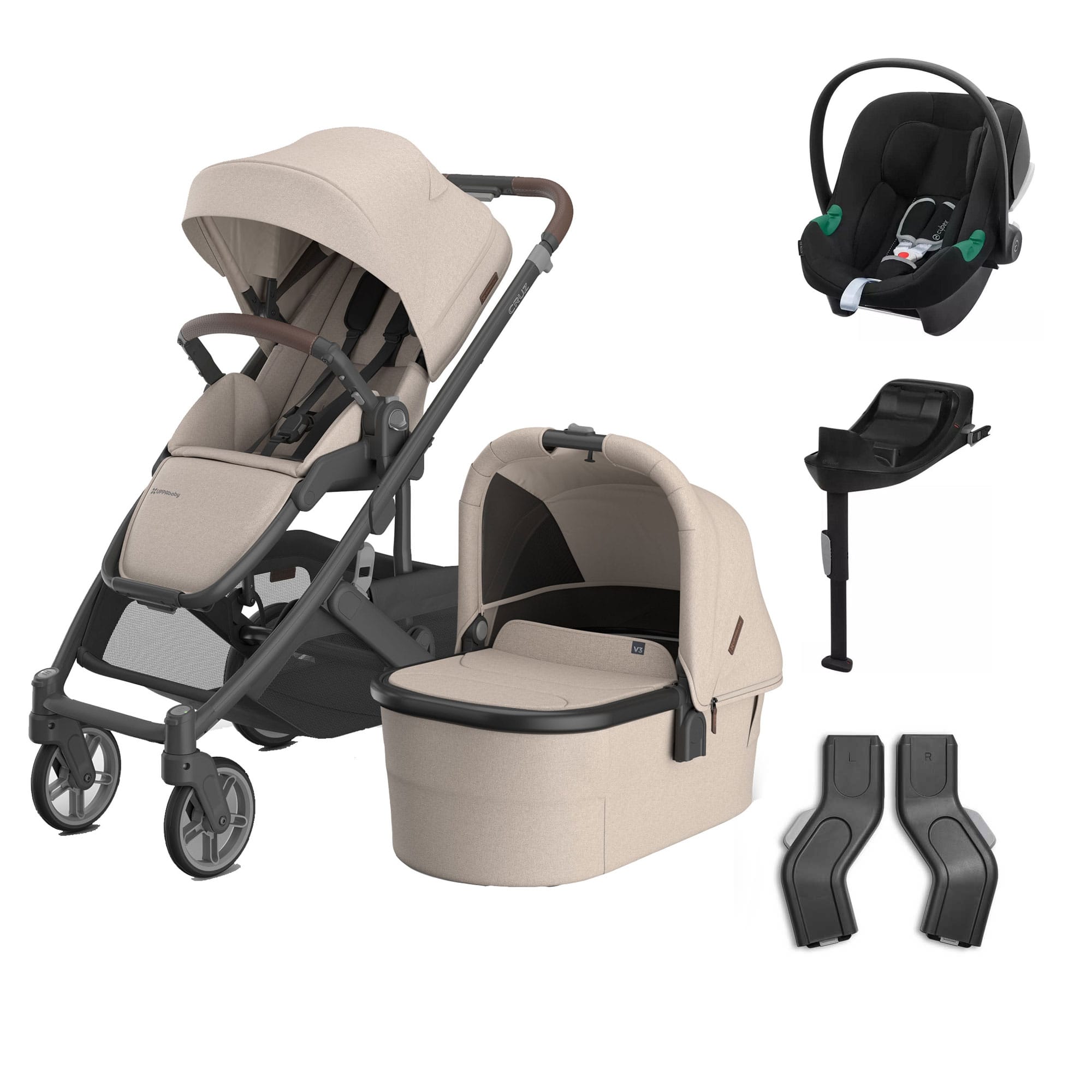 Uppababy baby pushchairs Uppababy Cruz V3 Complete Cybex Travel System - Ada 22901-CMP-TVS-ADA-1