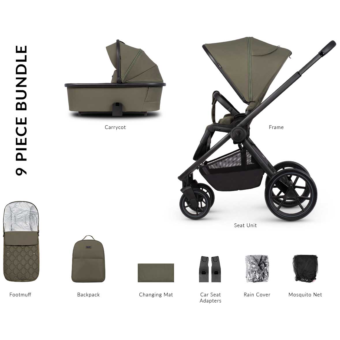 Venicci baby prams Venicci Tinum Edge 2in1 - Moss 2000610209